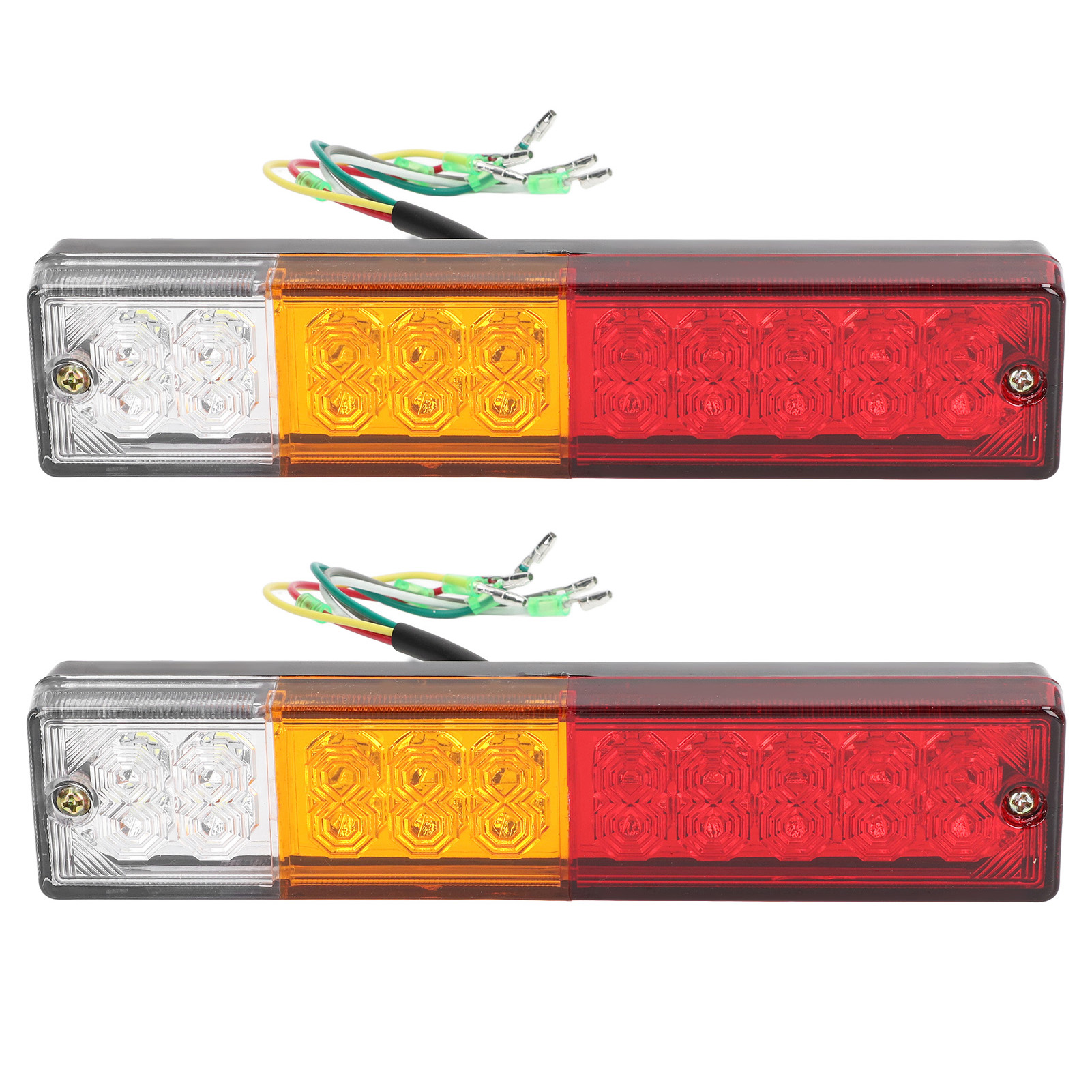 Feu de remorque LED Paire de feux arrière de remorque rectangulaires 12