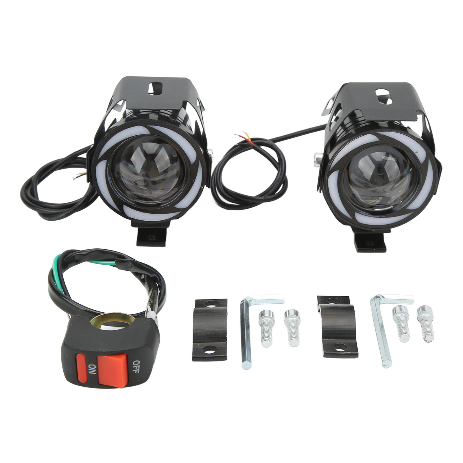 30W CREE U7摩托车天使眼灯 五彩LED射灯 带开关控制
