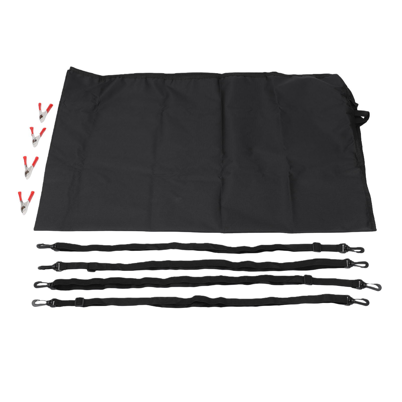 (海外仓)(黑色款 600D牛津布 180*114cm)尾门遮阳罩 房车RV厢式货车Vans双开尾门 后车厢对开门遮阳篷罩 防水防晒