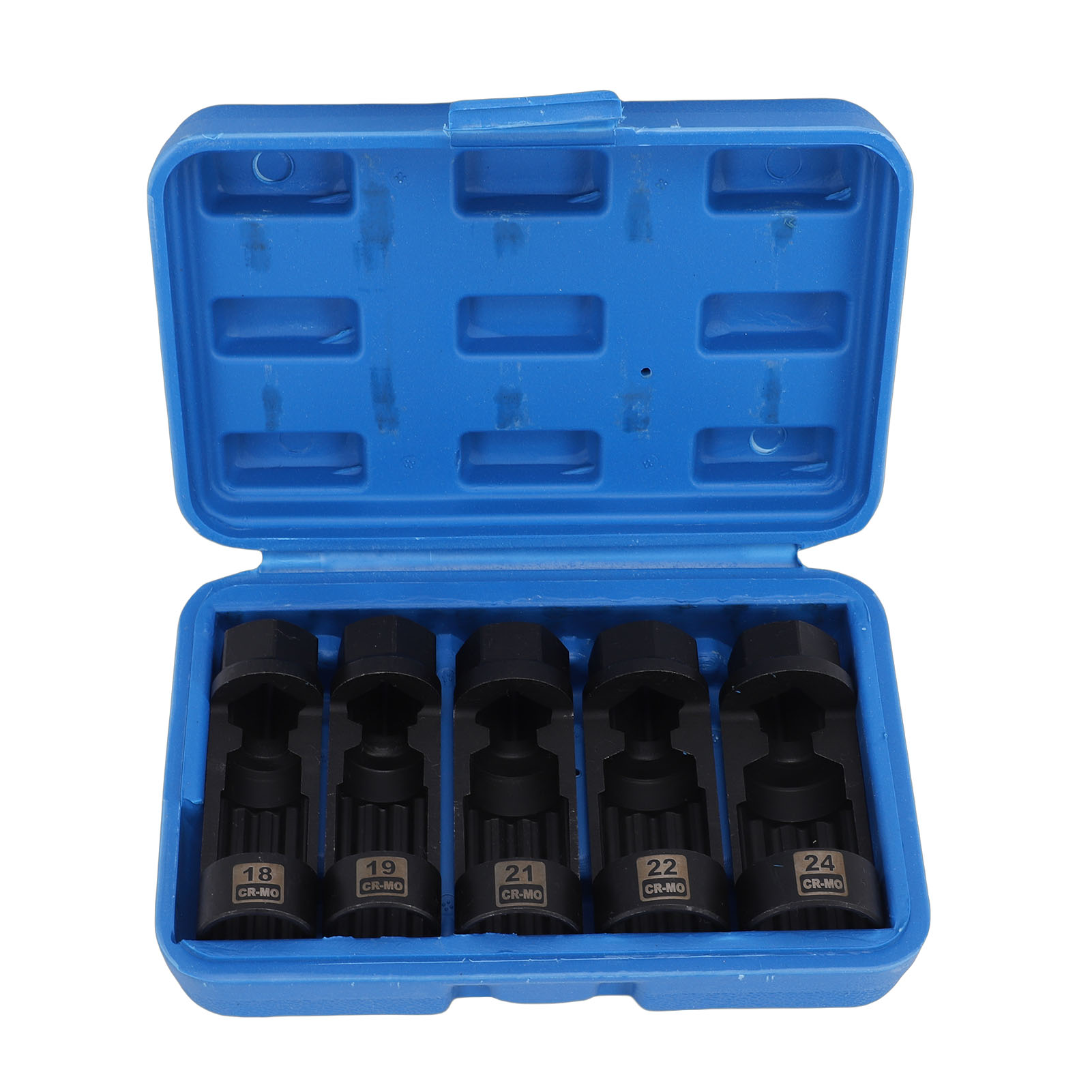 5件套 悬架支柱套筒工具 18mm 19mm 21mm 22mm 24mm螺母套筒 带12点1/2英寸驱动器