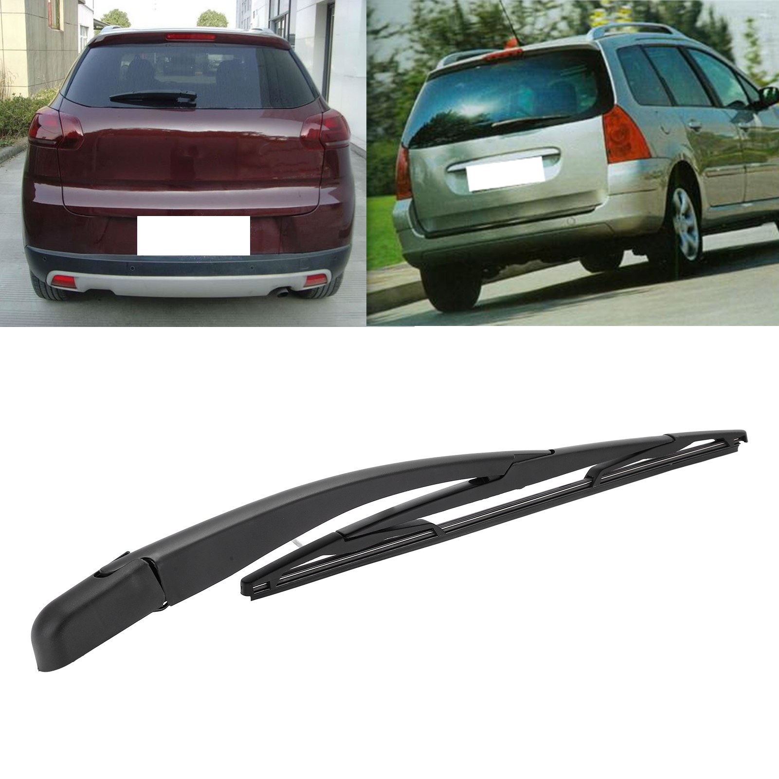 Kit Bras Et Lame D'Essuie-Glace Arrière Voiture - Compatible Citroën C3 2002-2017 & Peugeot 307 SW - Référence OE 6429T8