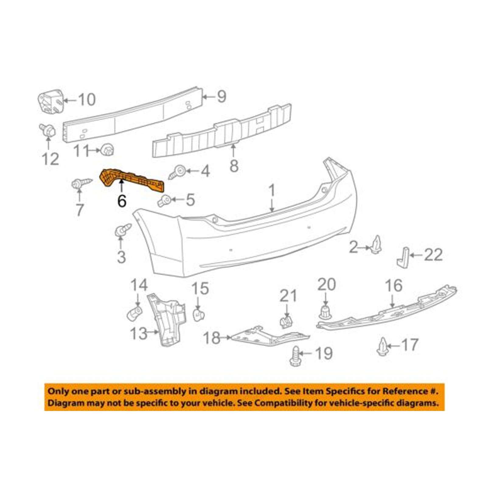 Rear Bumper Cover Retainer Bracket Set For 2010-2015 Toyota Prius – Left & Right, Black, Direct Replacement