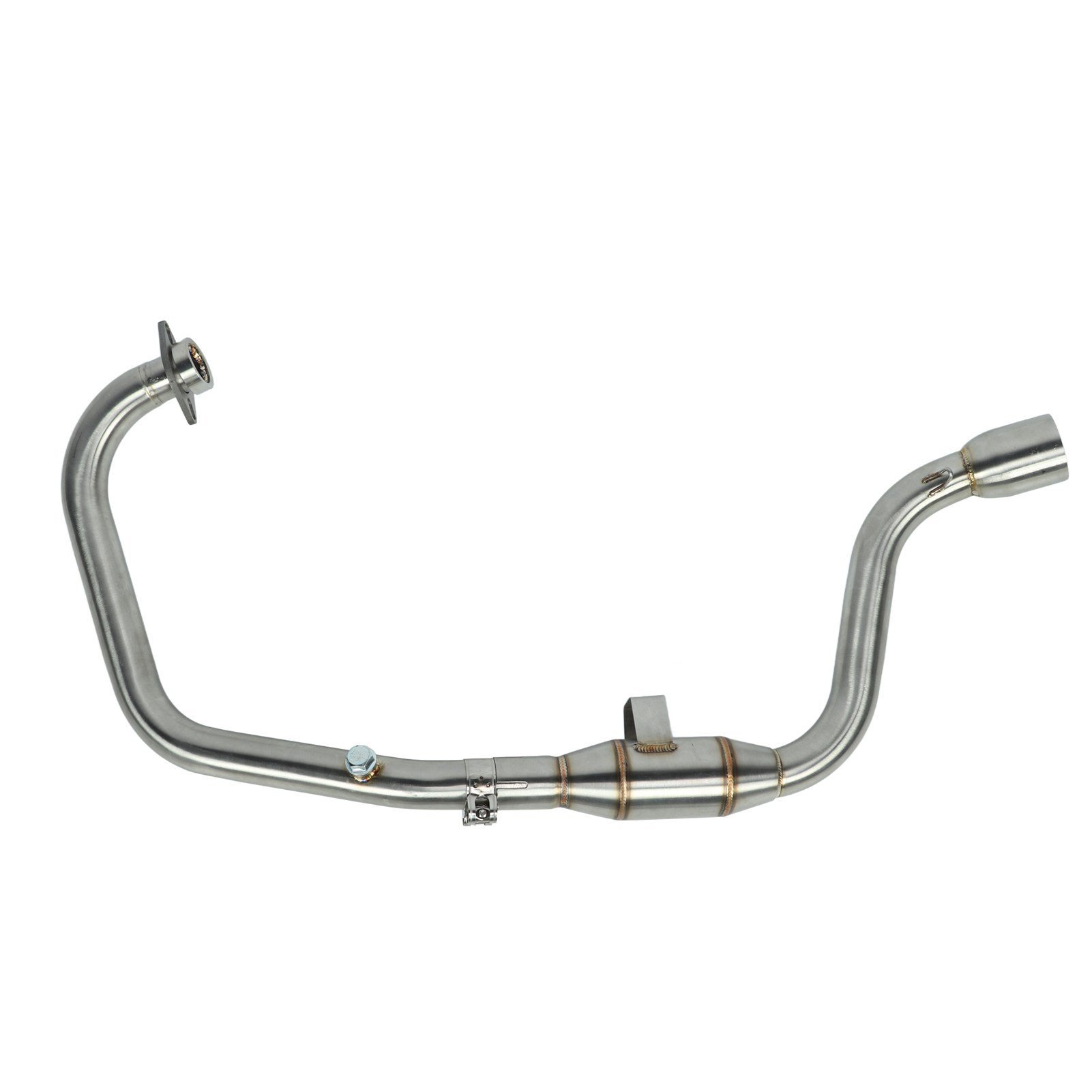 摩托车排气管改装 排气管带鼓前中连杆管 For SUZUKI GIXXER155 GSX150F（发货加内置气泡袋填充）(超重)(超尺寸)