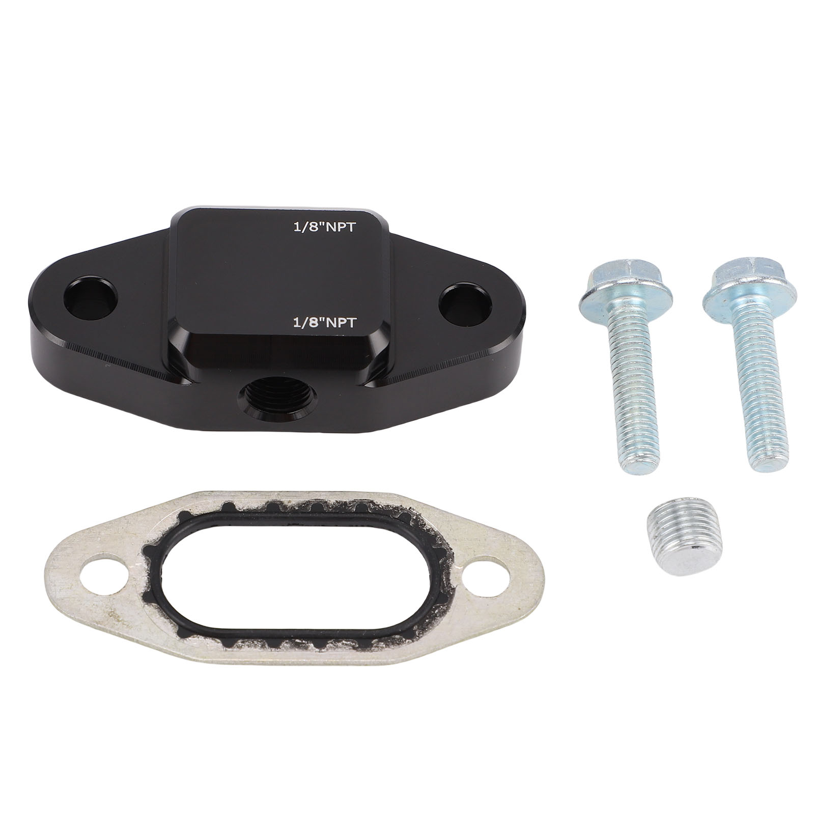 LS发动机机油冷却器旁路盖（2x 1/8&ldquo;NPT端口） OEM：12577903 适用于：GM LS Engine Gen III/IV (e.g., 4.8L, 5.3L, 5.7L, 6.0L, 6.2L)