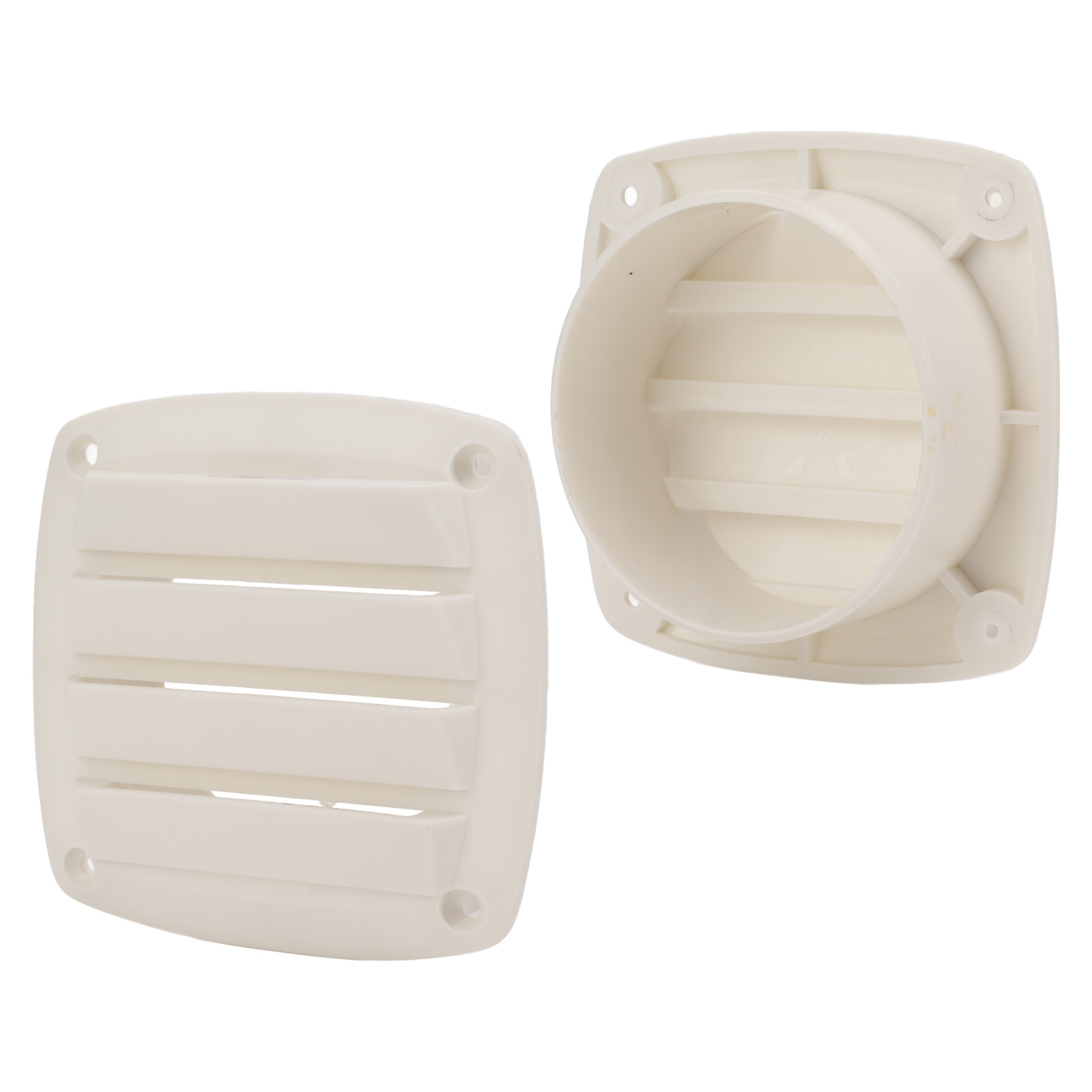 100mm Hole Boat Louvered Vents Marine Air Vent Cover White Plastic for