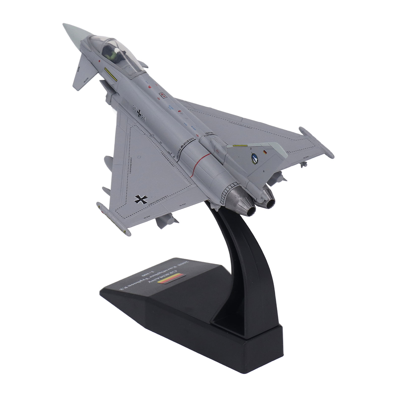 1：100欧洲台风EF2000德国空军仿真合金战斗机飞机模型成品