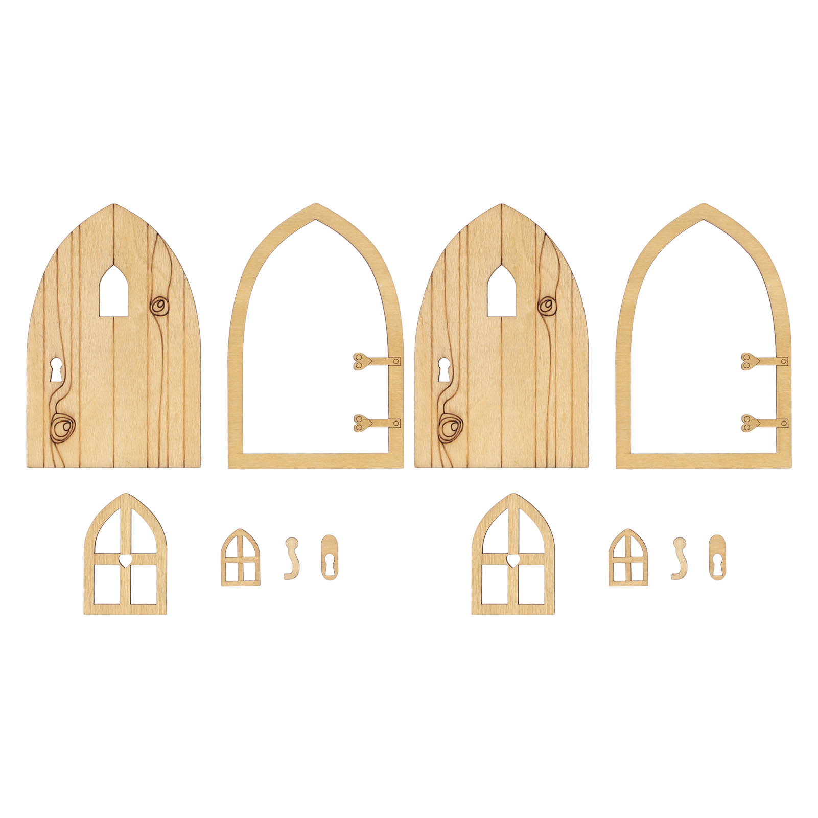 2个一卖 Dollhouse1:12娃娃童话乡村小屋门庭装饰套装模型（采购下单备注2个一装）
