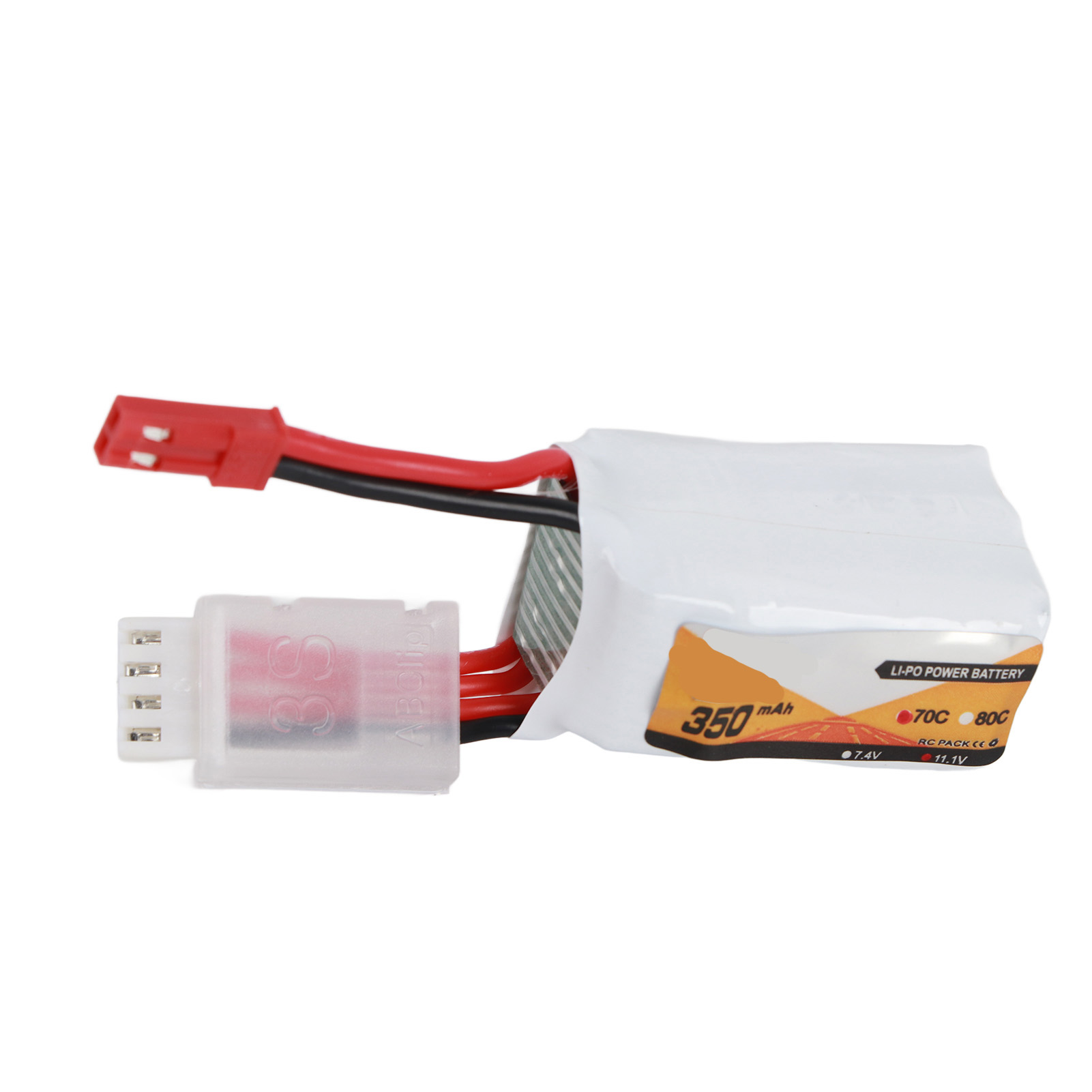 ZOP Power 11.1V 350mAh 70C 3S Lipo JST插头 锂聚合物电池(带内置电池发货)