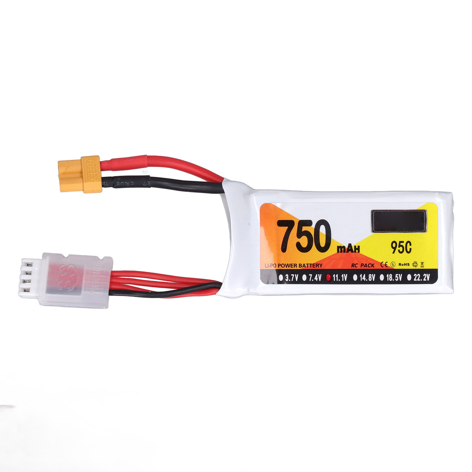 ZOP Power 11.1V 750mAh 95C 3S LiPo Battery XT30插头(带内置电池发货)