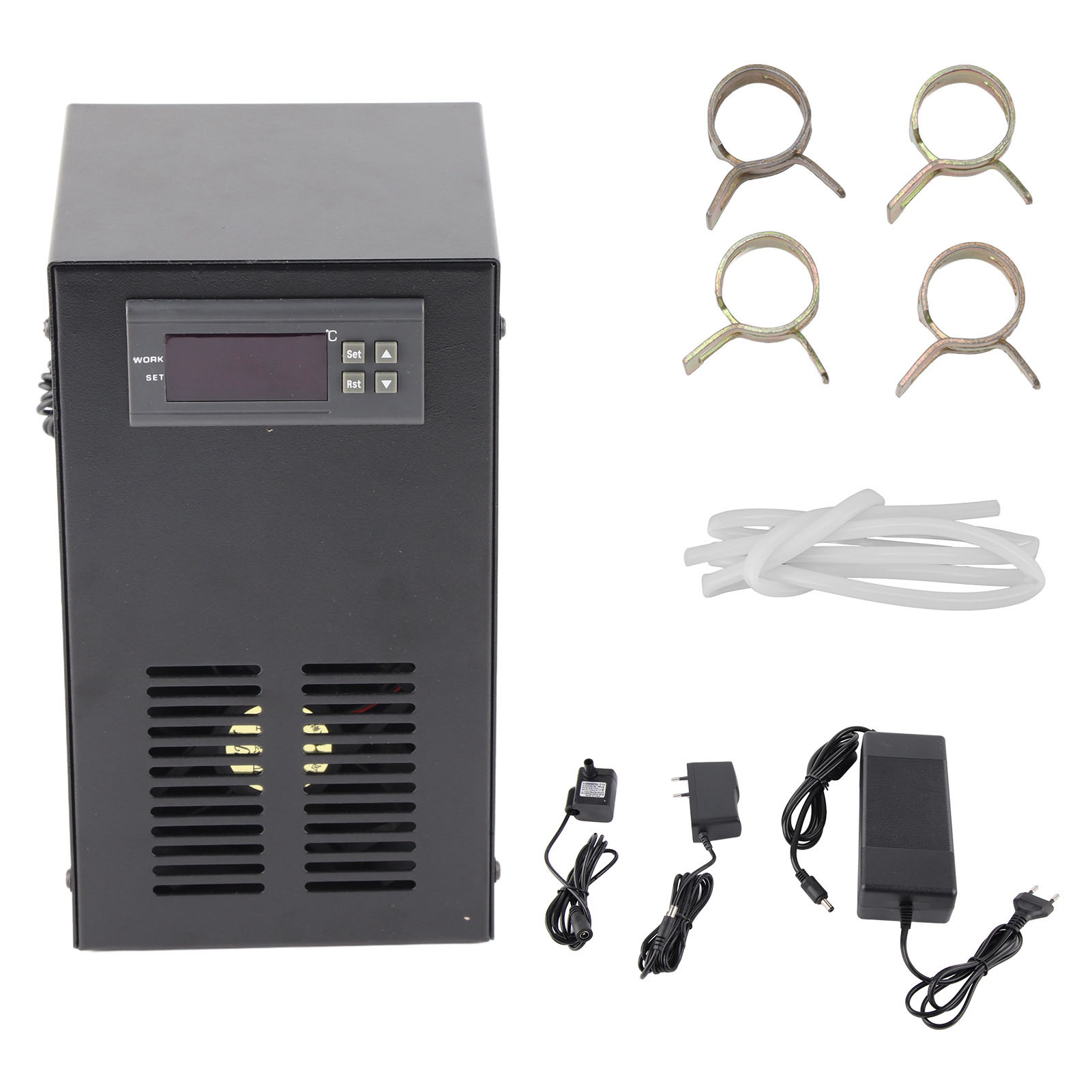 鱼缸冷水机 制冷机水族降温静音电子制冷器 鱼缸恒温制冷（120W）（XD-35单冷）（超重）欧规（100-240V）
