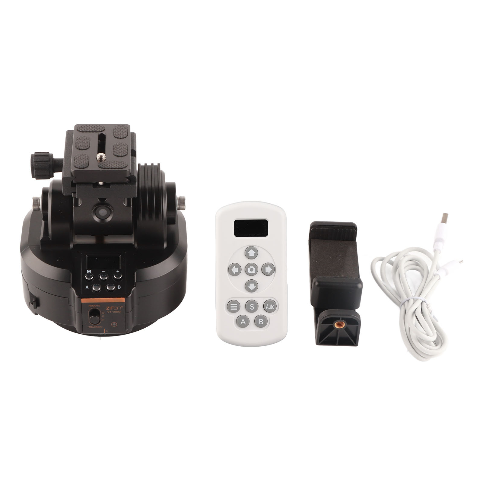 Zifon YT-2000 2.4G无线遥控电动云台人脸跟踪360&deg;全景云台手机相机通用(遥控器不带电池发货/云台带内置电池发货）（发货去掉遥控器电池）（速卖通不上架）