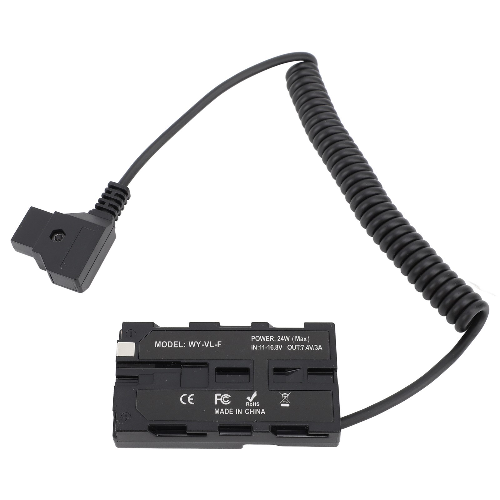 D-Tap转NP-F550全解码智能模拟电池DC Coupler假电池适用相机监视器补光灯等（WE-081-1）