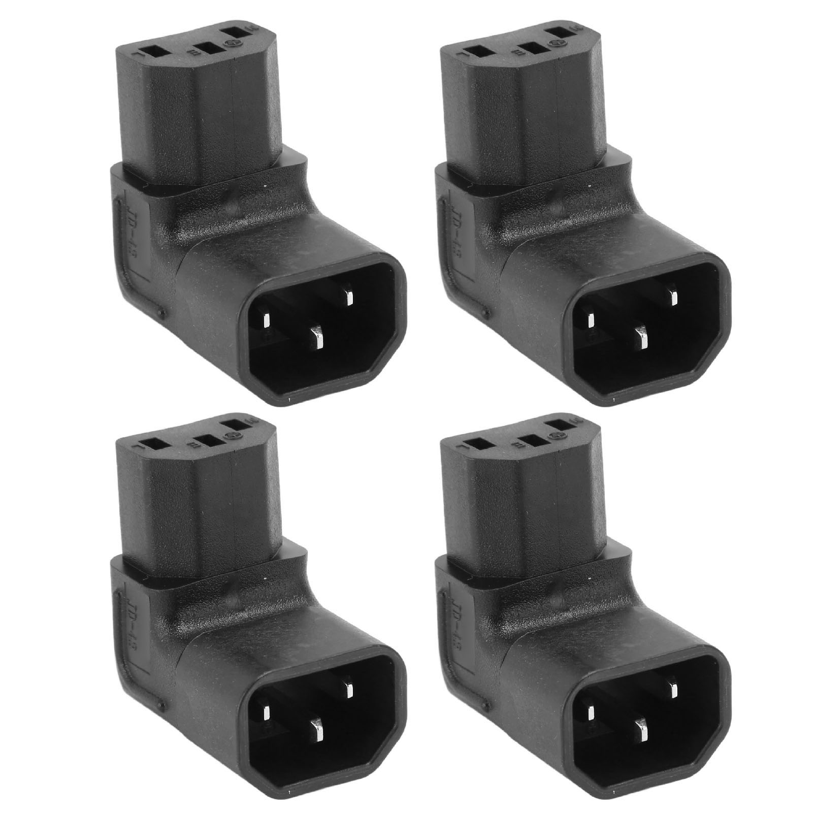 （4个卖）IEC320 C14转IEC320 C13电源适配器，C14转C13电源弯头适配器，适用于UPS/PDU服务器PDU机箱电源，ups插座，机房电脑插座等（JD-42）