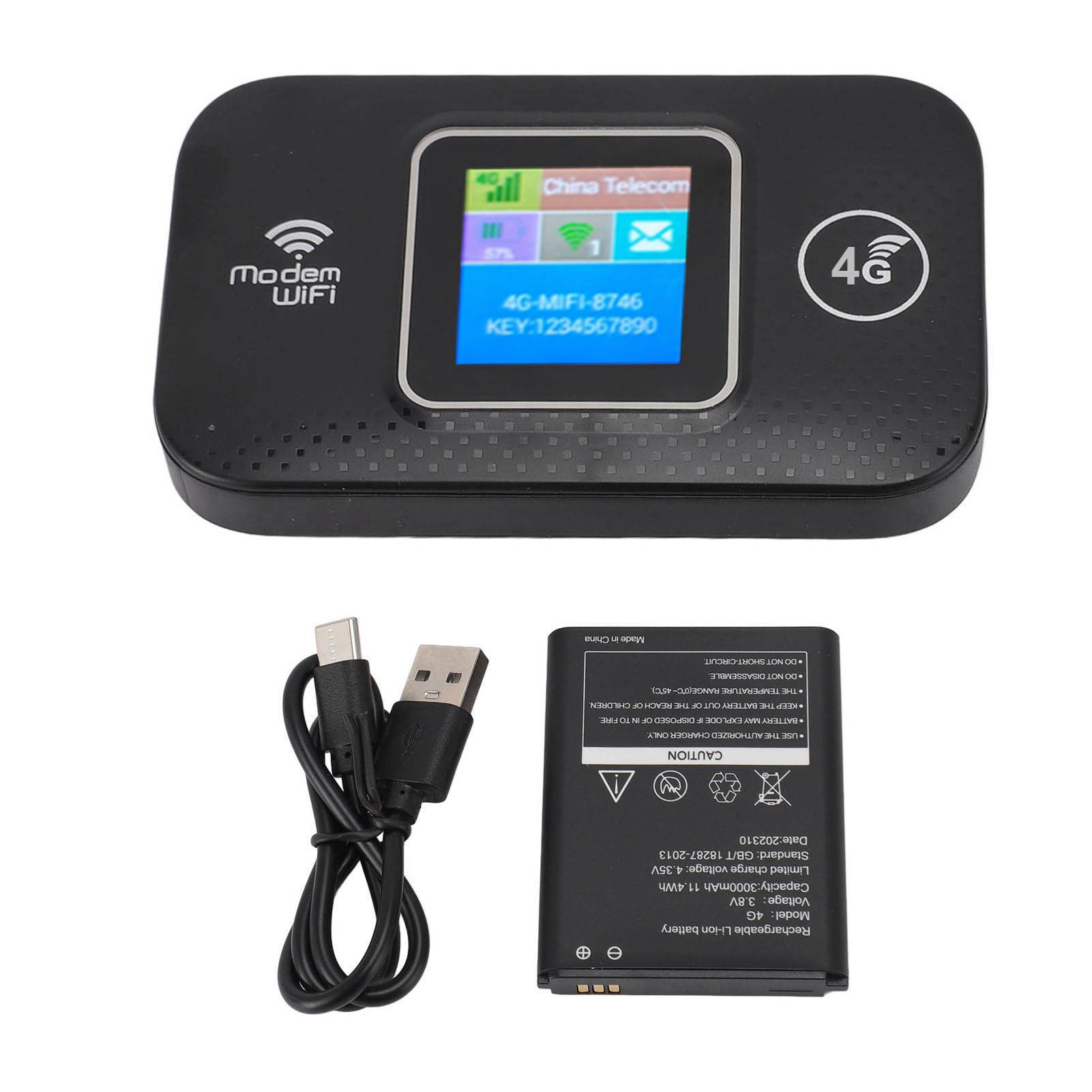M9S LCD欧版 适合欧洲地区 4G Portable MIFI 插卡无线路由器 车载随身WiFi 支持10台设备畅享WIFI（产品不支持5G网络）（带配套电池发货）