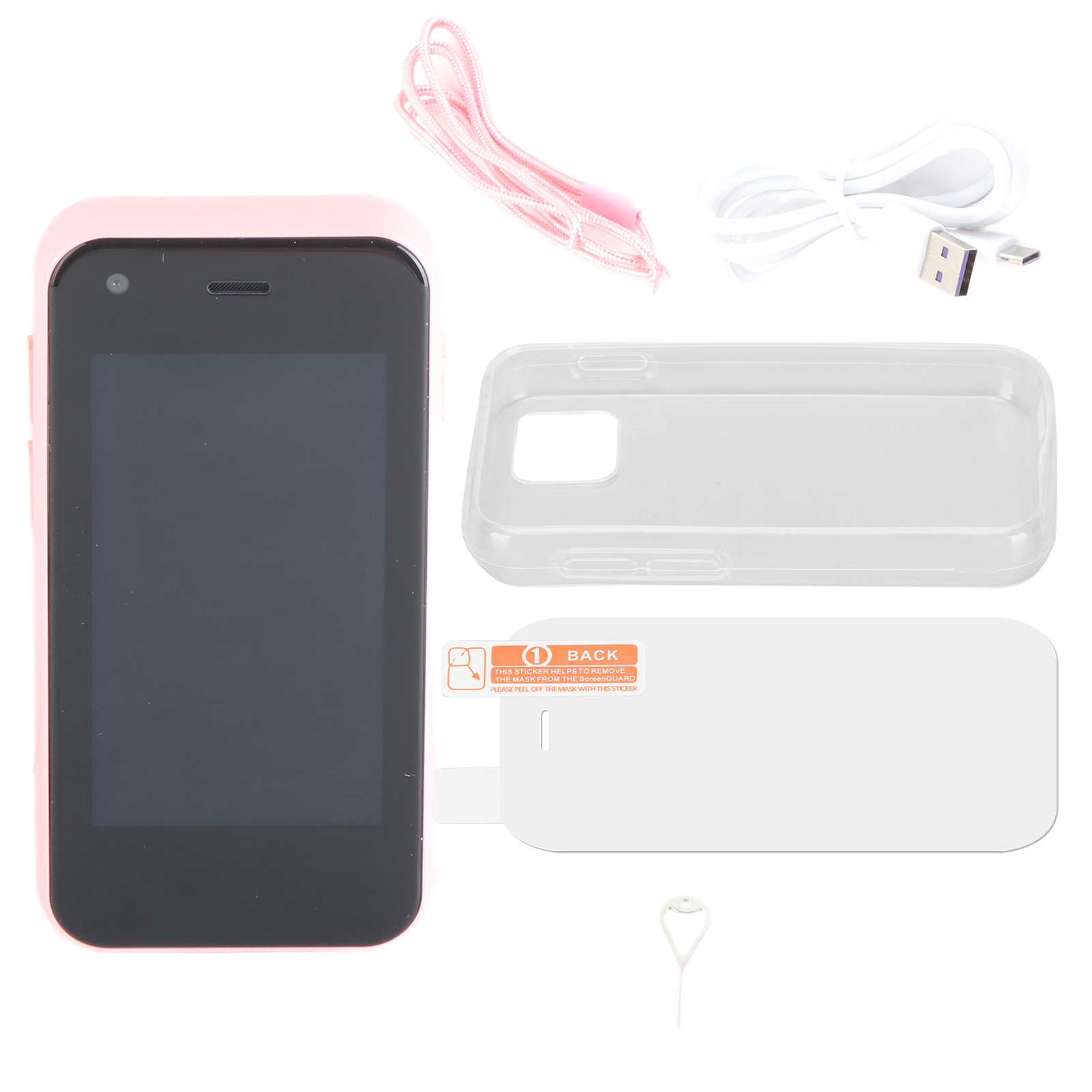 XS11迷你智能手机 2.5英寸寸 WiFi GPS 1GB 8GB 四核安卓手机 袖珍学生儿童手机（带内置电池发货）幻夜黑