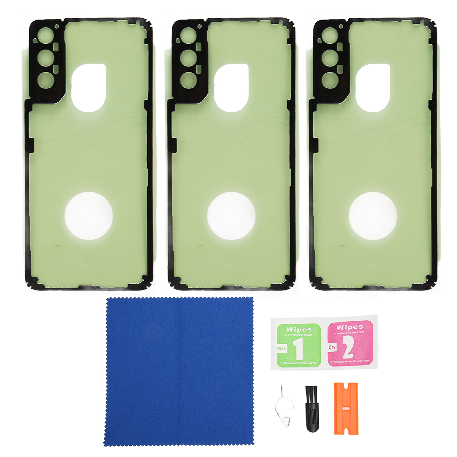 适用于三星Galaxy S21 Plus G996后盖胶电池后盖胶，背面玻璃电池盖贴纸更换（塑料刀片的外观随机，后盖胶外观和颜色随机）