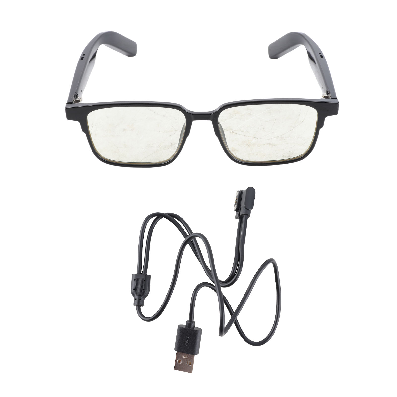 智能眼镜 Night Vision Glasses 无线智能蓝牙太阳镜 防水音频太阳镜带开放式耳机扬声器 驾驶/运动/户外紫外线防护和Al语音控制 男女通用眼镜+偏光+夜视镜片
