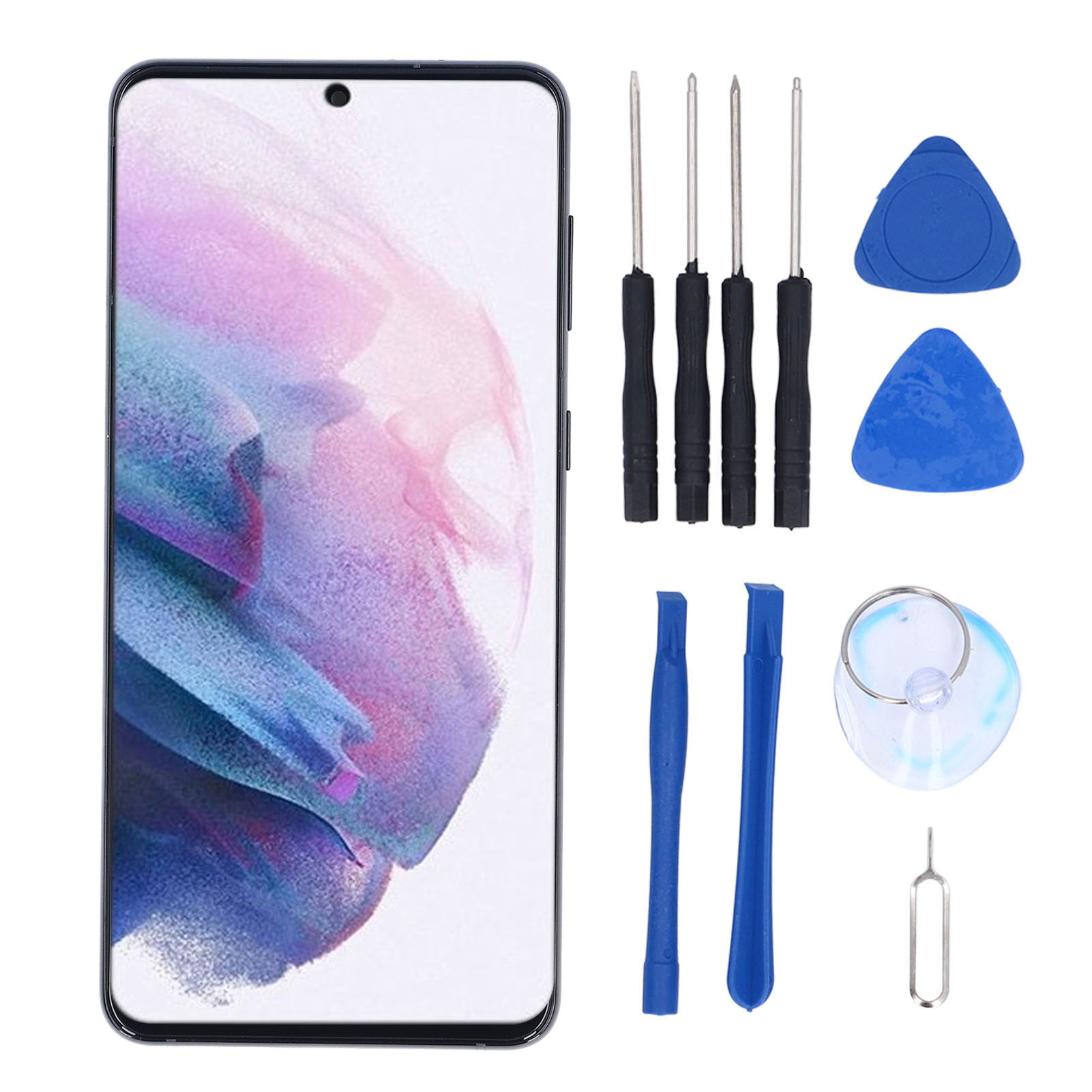 适用于Samsung Galaxy S21+ 5G SM-G996B OLED显示屏触摸屏替换 屏幕更换套件 带框架工具