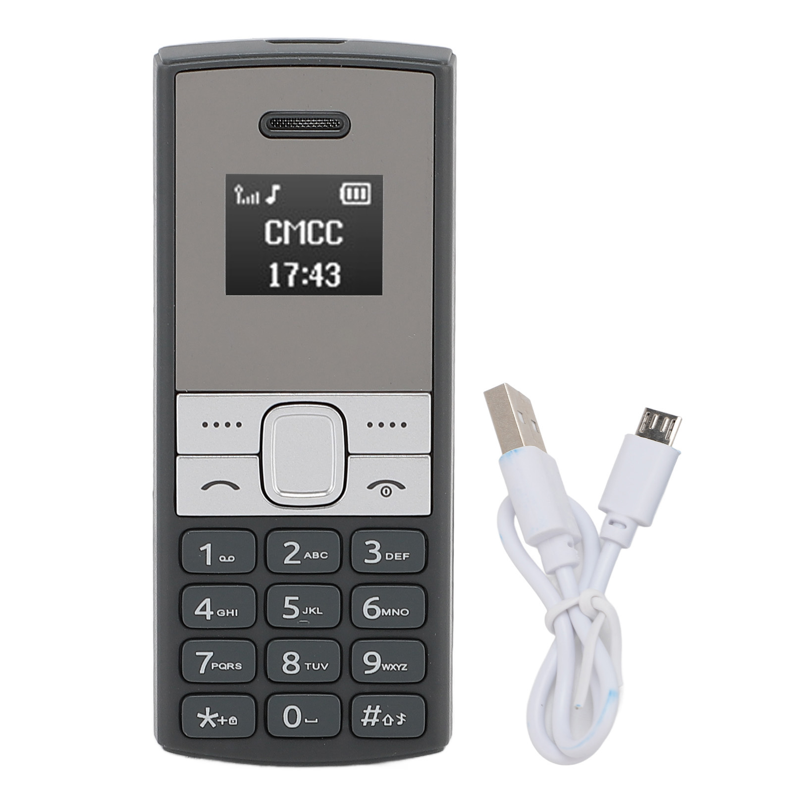 BM150世界上最小的手机解锁 GSM 二合一迷你手机带免提蓝牙拨号器双 SIM 卡 GSM手机 蓝色