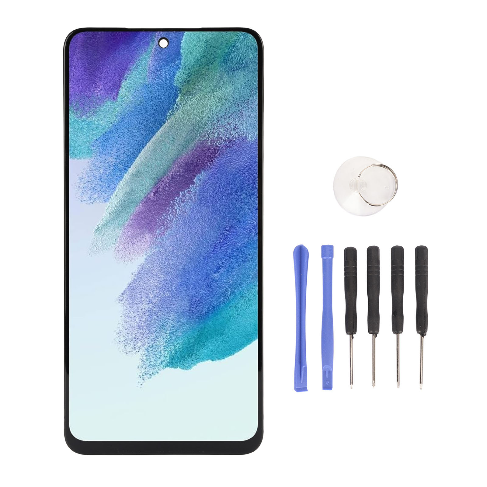 Samsung Galaxy S21 FE 5G LCD屏幕 6.4"显示屏 数字化仪组件替换件 适用于Galaxy S21 FE G990B G990U G990W带技术维修工具套件