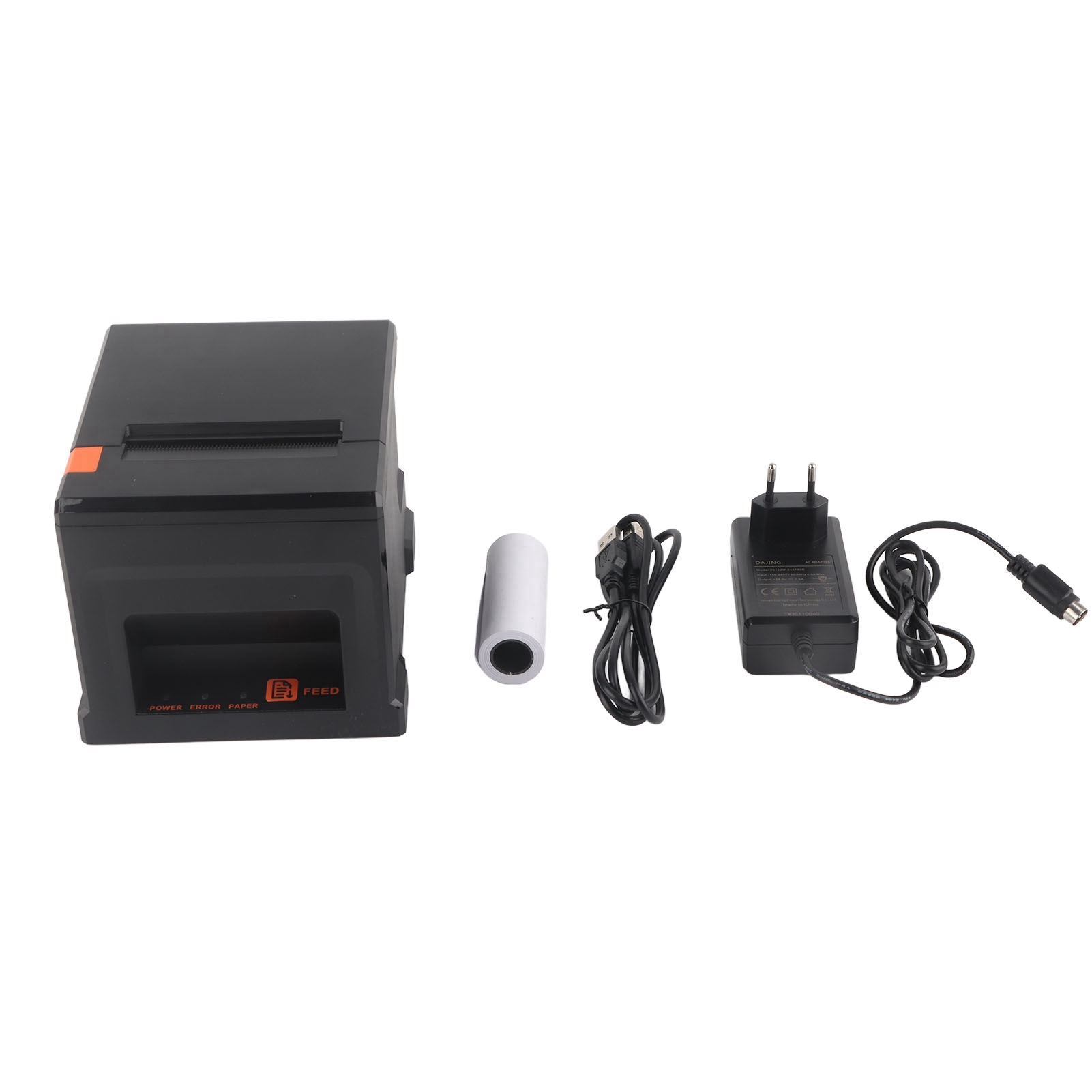 POS-8360 USB+网口 热敏收据打印机 80MM热敏小票 票据 餐厅厨房打印机、支持现金抽屉、适用于Windows/Mac/Linux的USB串行以太网接口（电压：100-240V）美规