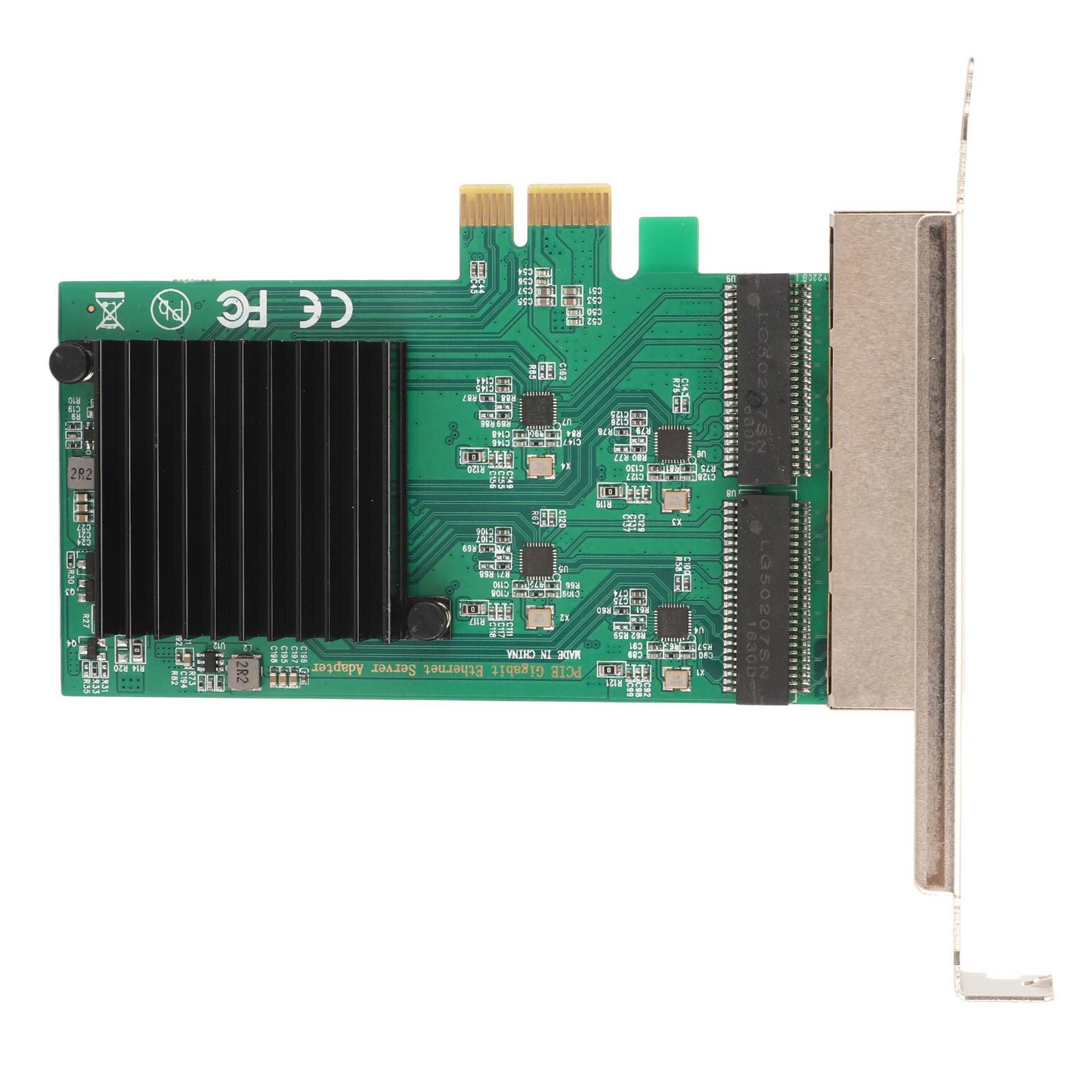 Quadro 1000m Nvidia Quadro 100m 4-portars Gigabit Ethernet-kort 10