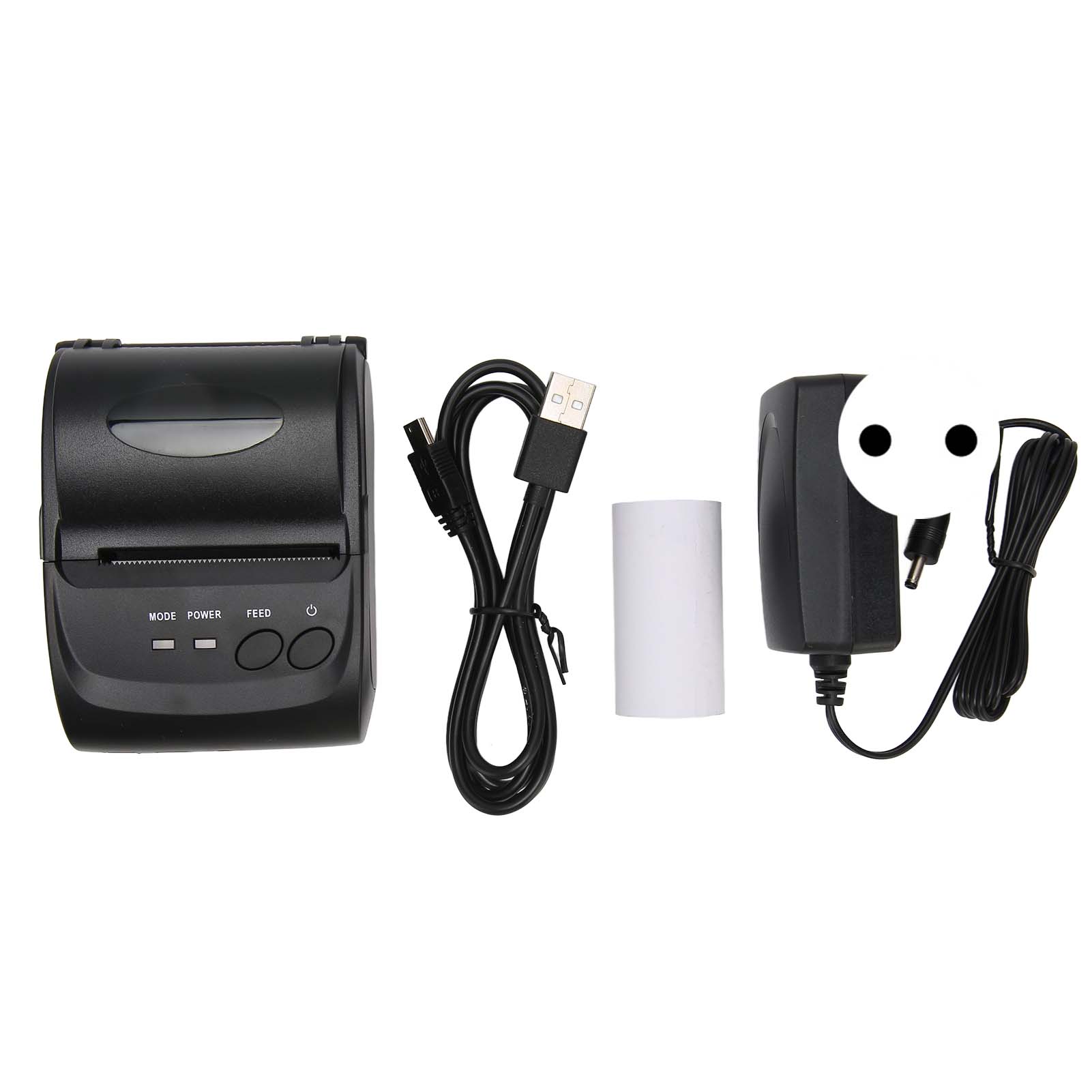 58mm蓝牙4.0便携小票热敏打印机 1500mAh 便携无线打印机 蓝牙打印机（电压：100-240V)（带内置电池发货）美规