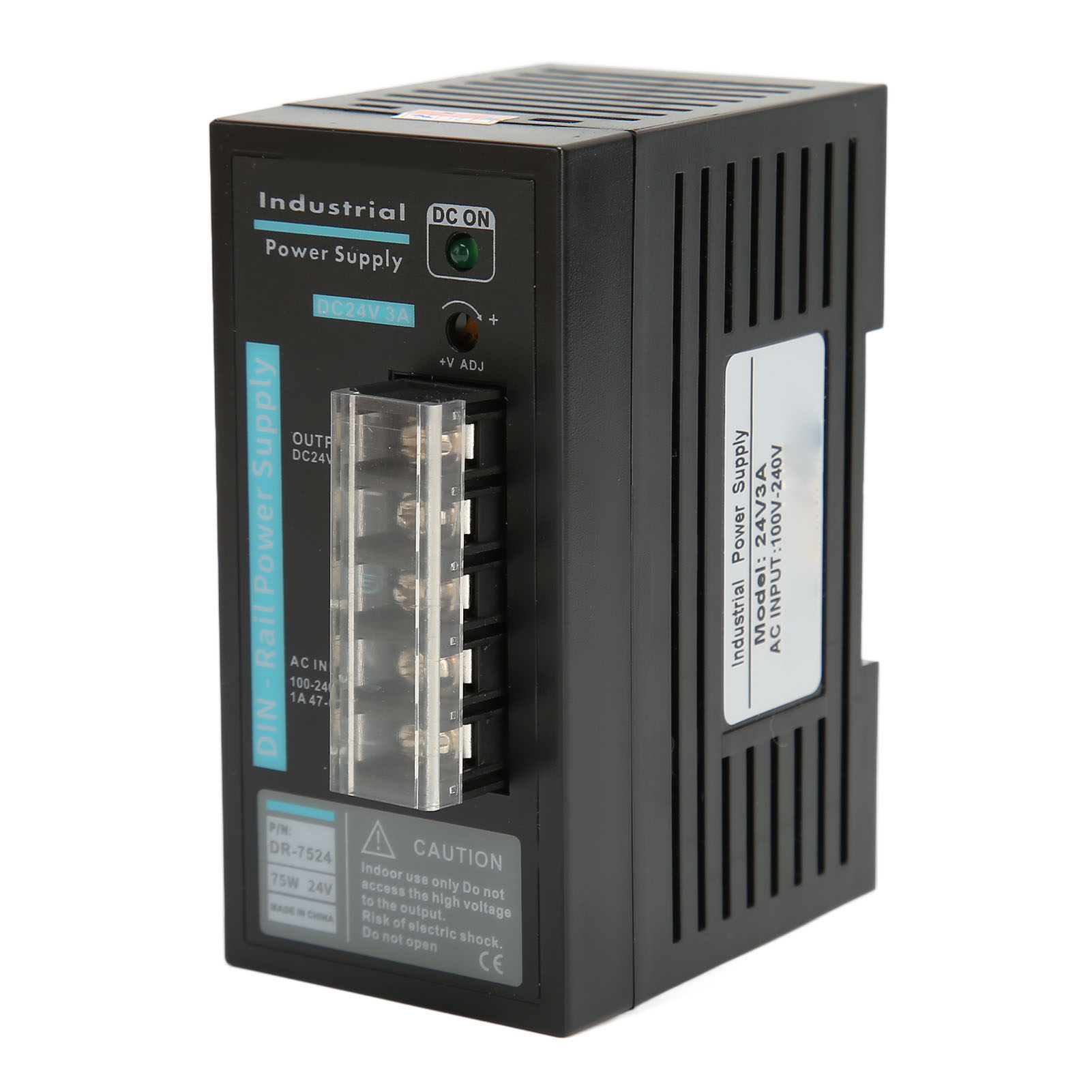 75W 24VDC 3A 工业DIN导轨电源（100-240V）