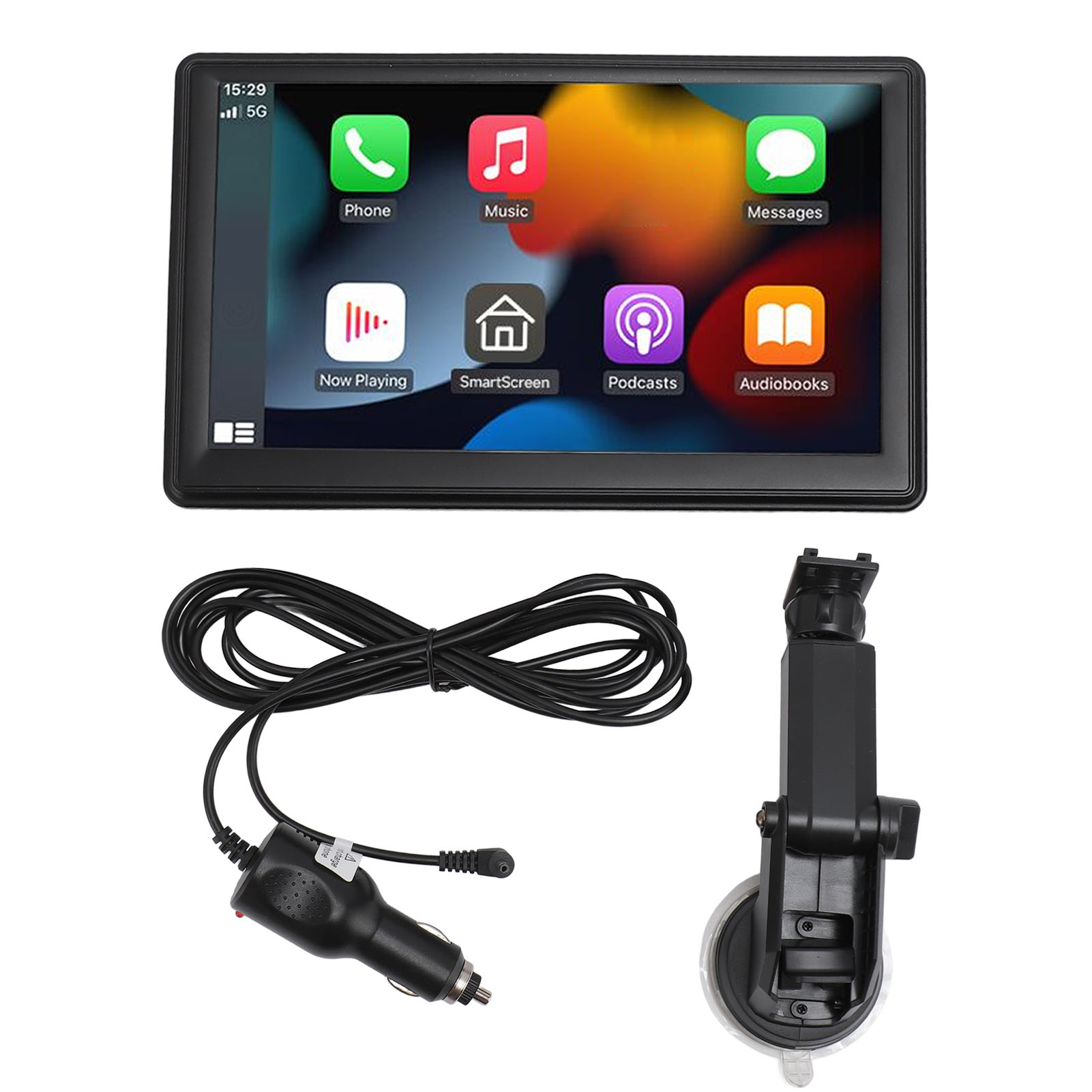 便携式无线汽车音响 无线Apple Carplay和Android Auto 7"仪表板安装汽车高清触摸屏 Mirror Link/蓝牙/wifi/导航/语音控制 适用于所有车辆的Drive Mate CarPlay导航屏幕带64G内存卡