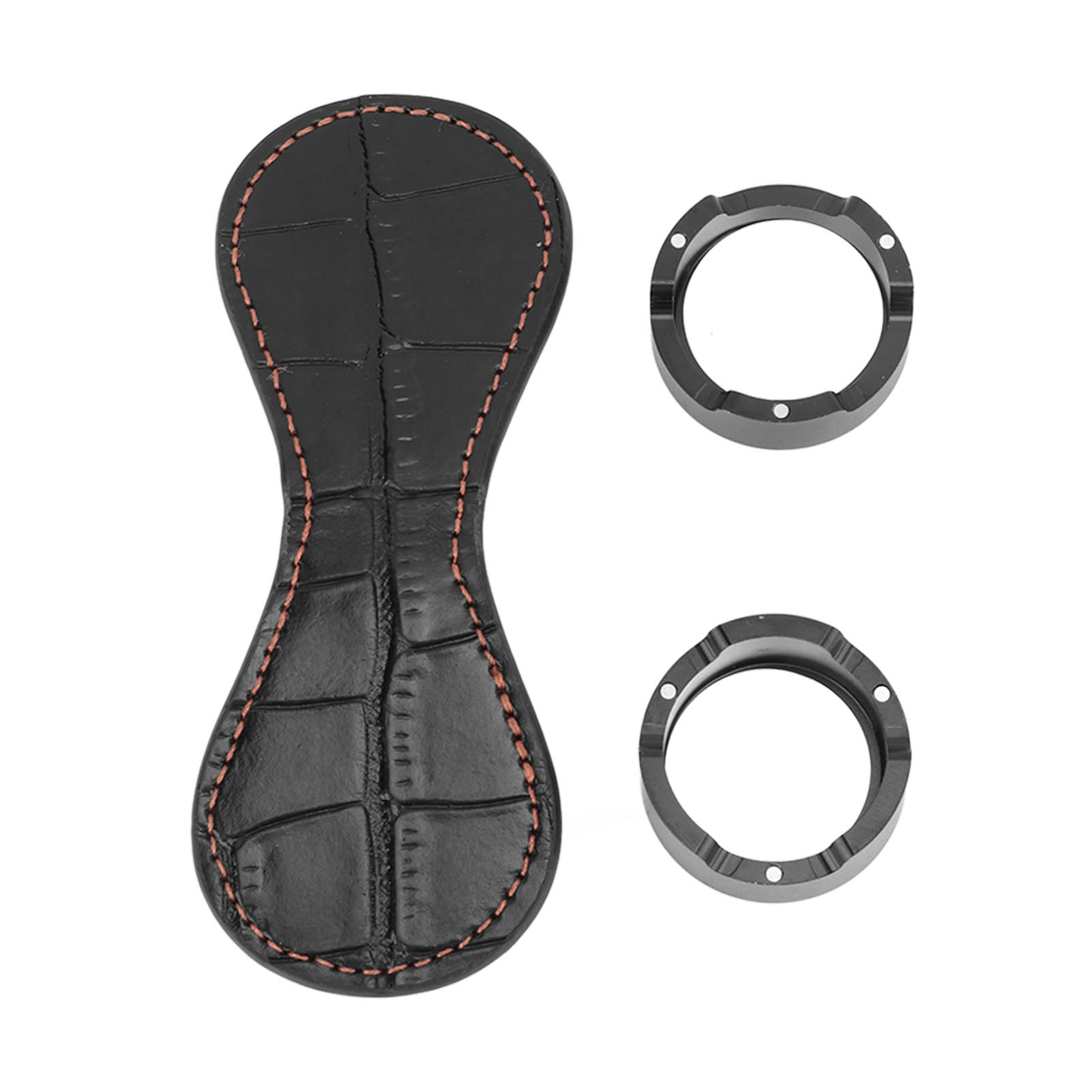 圆形巧粉盒 圆形巧克粉收纳盒圆形裤兜巧克夹 + H23圆形巧克盒（黑色）