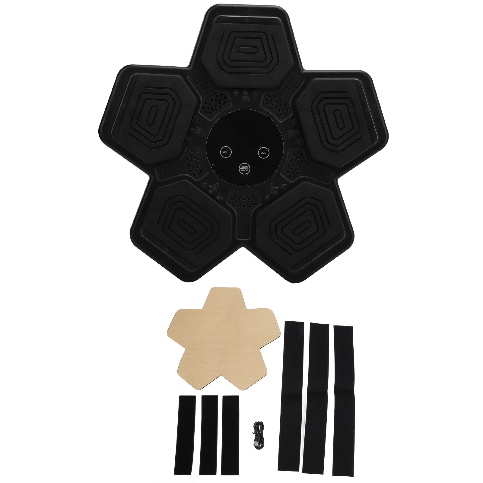 儿童智能拳击机锻炼身体音乐拳击靶拳击训练玩具家用拳击墙靶（不带手套款） 白色