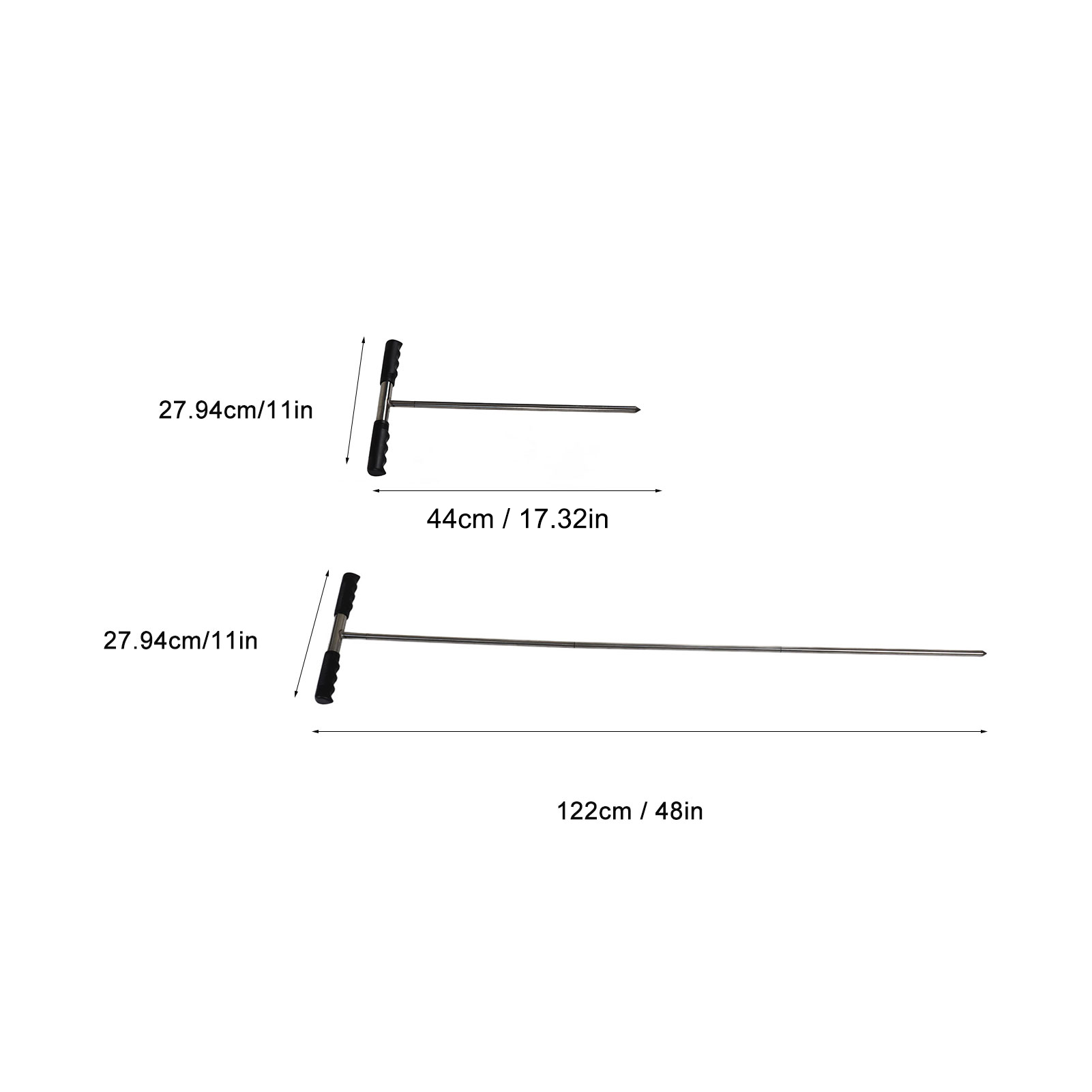 Soil Sample Probe With Adjustable T-Handle - Stainless Steel Soil Sampler Tool For Gardening, Farming & Inspection