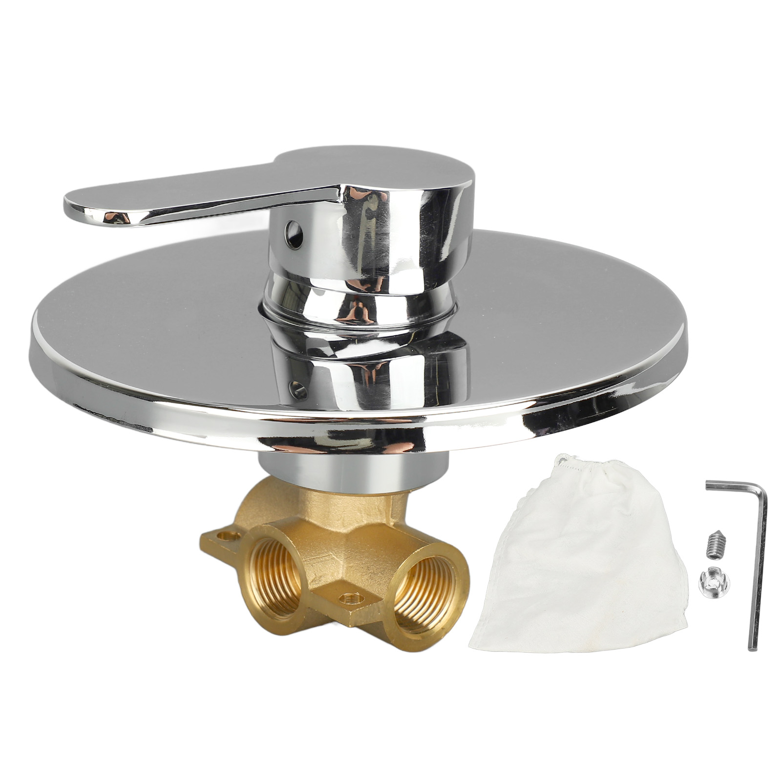 (墨西哥专卖)(CX项目专卖)全铜暗装三通冷热淋浴水龙头淋浴器入墙式混水阀浴池水龙头(XN-2803D电镀)