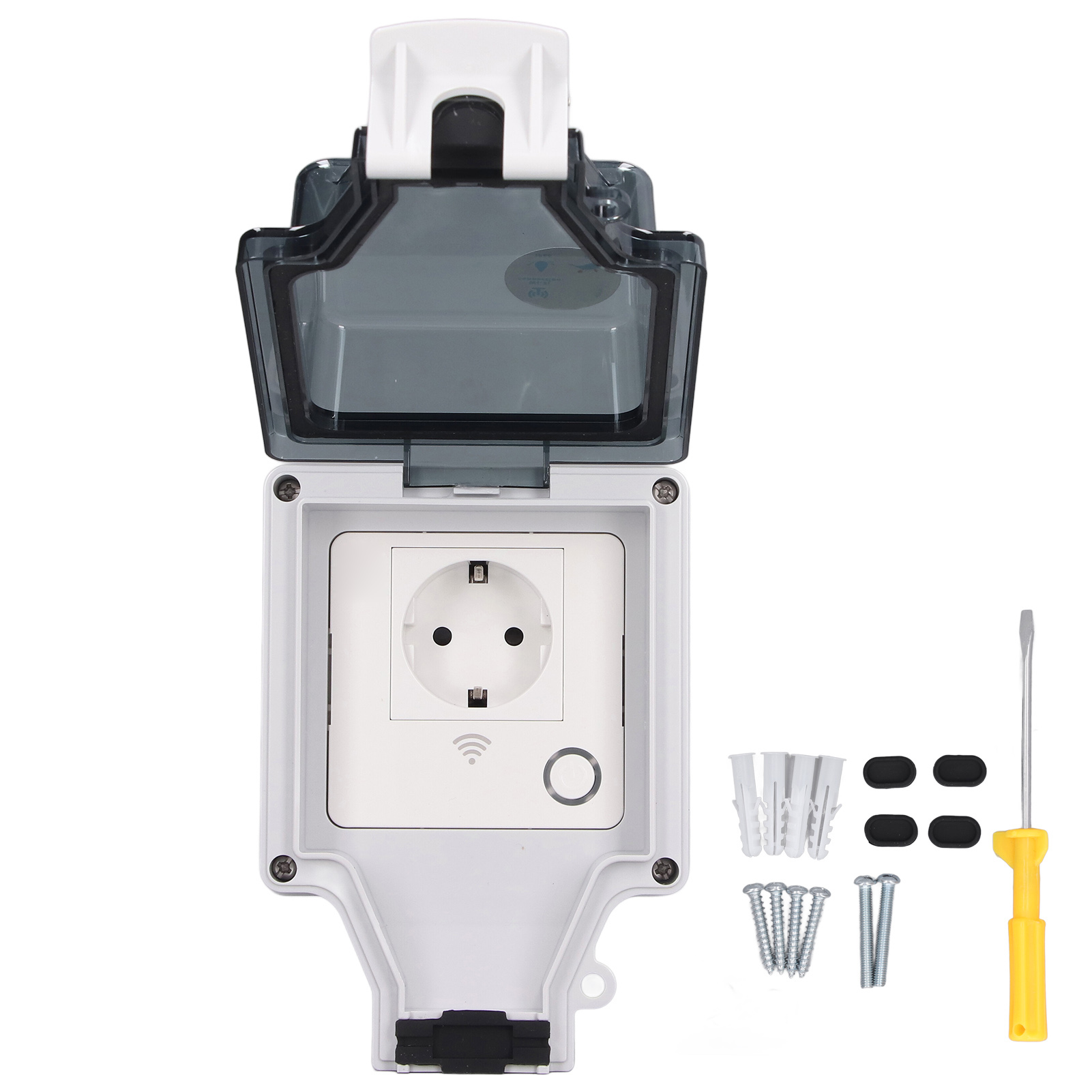 WiFi智能防水插座IP66户外防水插座86型户外防雨插座16A插座110-250V欧式SNW-2SRSNW-2SR
