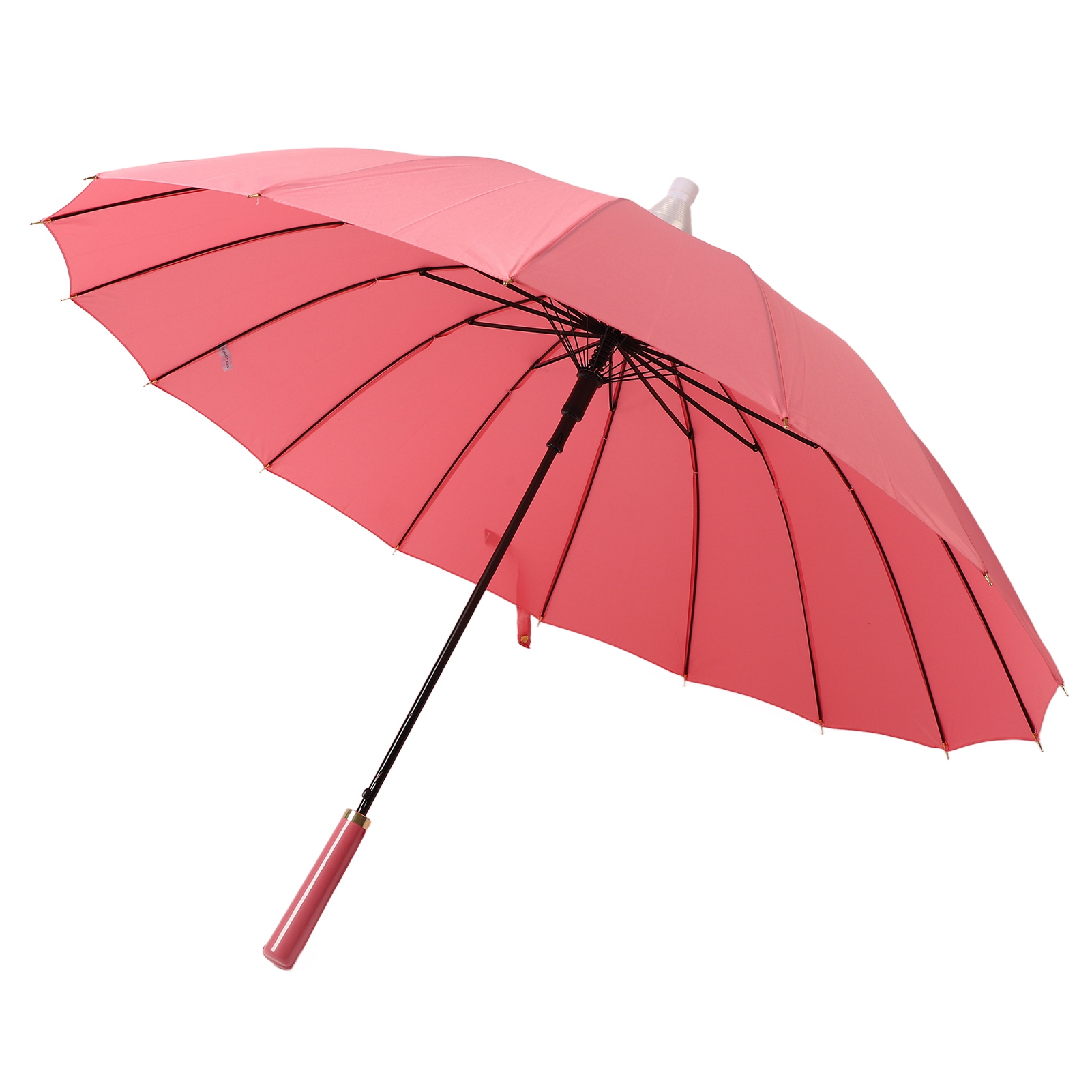 （智利专卖）16骨直杆直柄自动防水雨伞长柄男女雨伞黑色