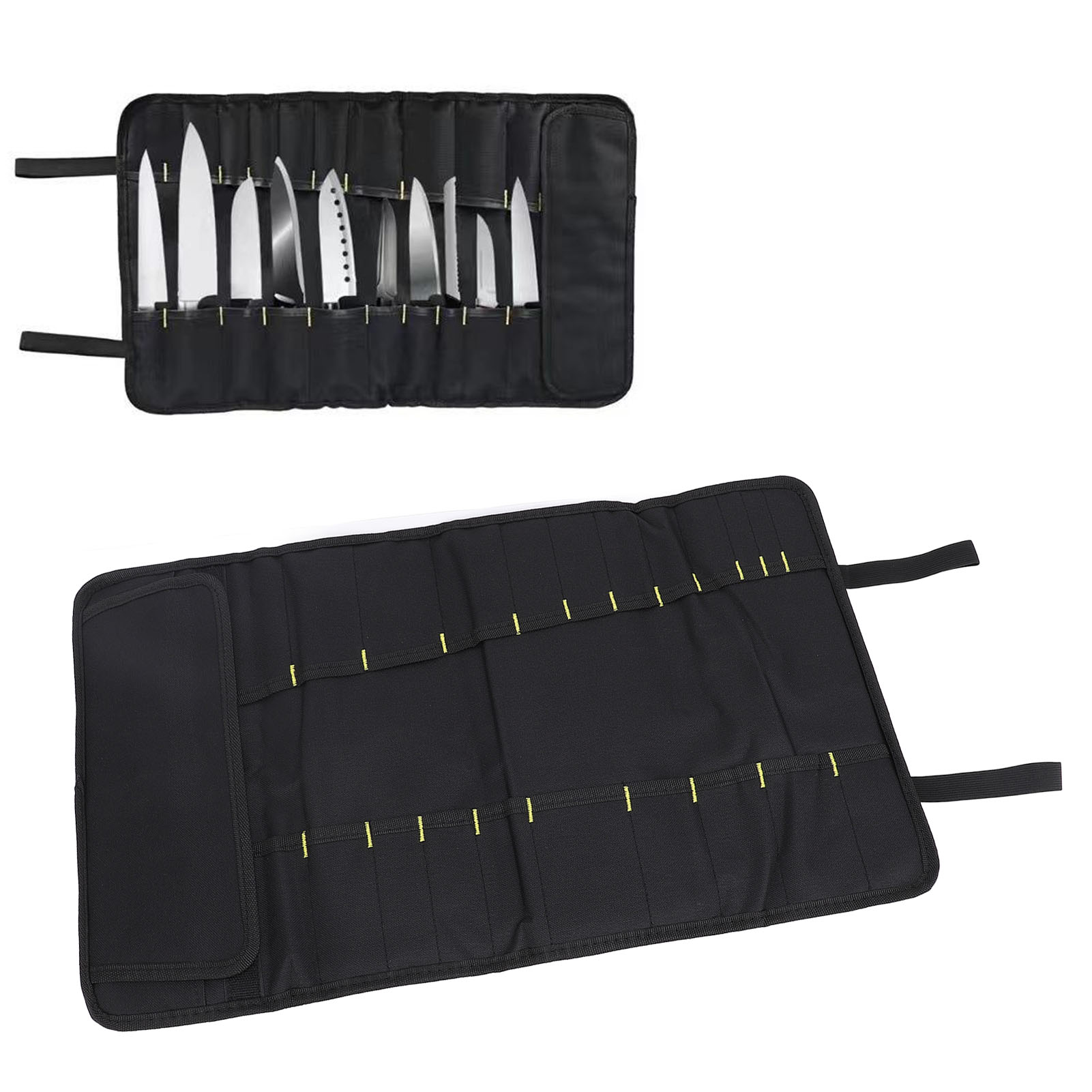 20 Slots Chef Knife Bag Portable Cutlery Knives Holders Protectors Roll Storage