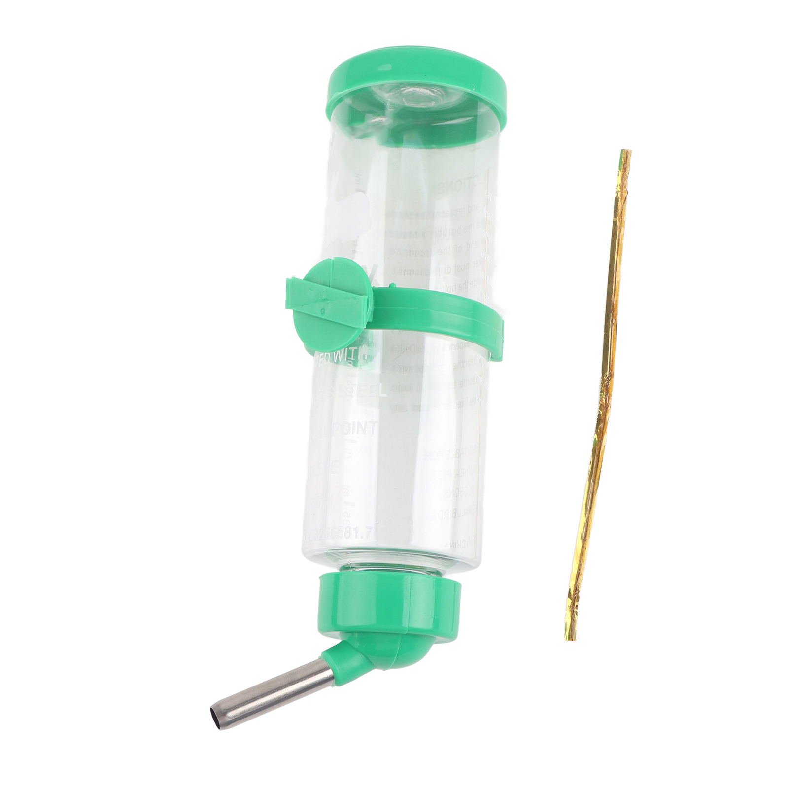 仓鼠250ML不锈钢水壶饮水器-绿色