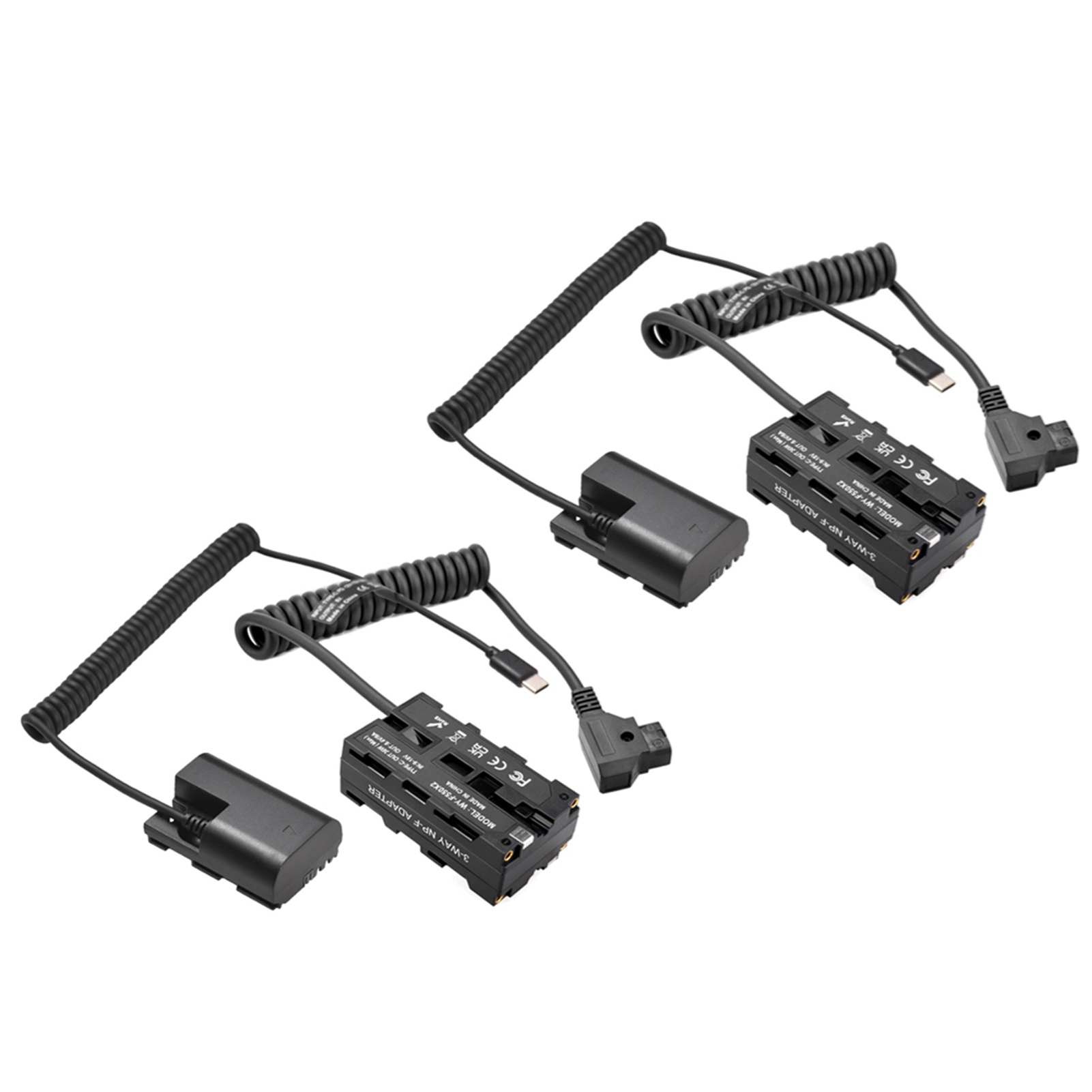 [通拓商品]D-TAP转NP-F550双面假电池 + Type-C转NP-FW50假电池 模拟电池套装 适配索尼相机 监视器 LED灯 麦克风
