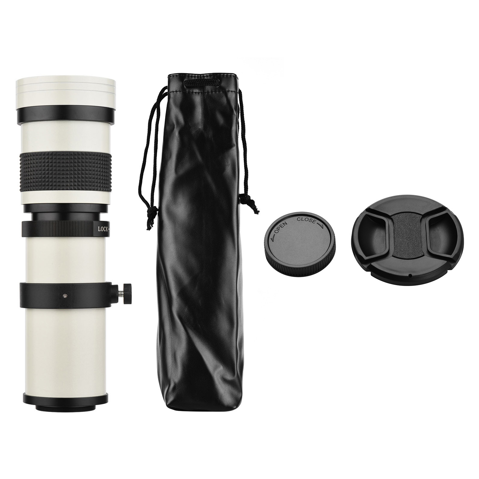[通拓商品]CL015 相机超长焦镜头 手动对焦 420-800mm F/8.3-16 超级变焦 T卡口 带1/4螺孔 适用佳能 索尼 尼康 富士 奥林巴斯等相机（12/箱，按箱采购）黑色