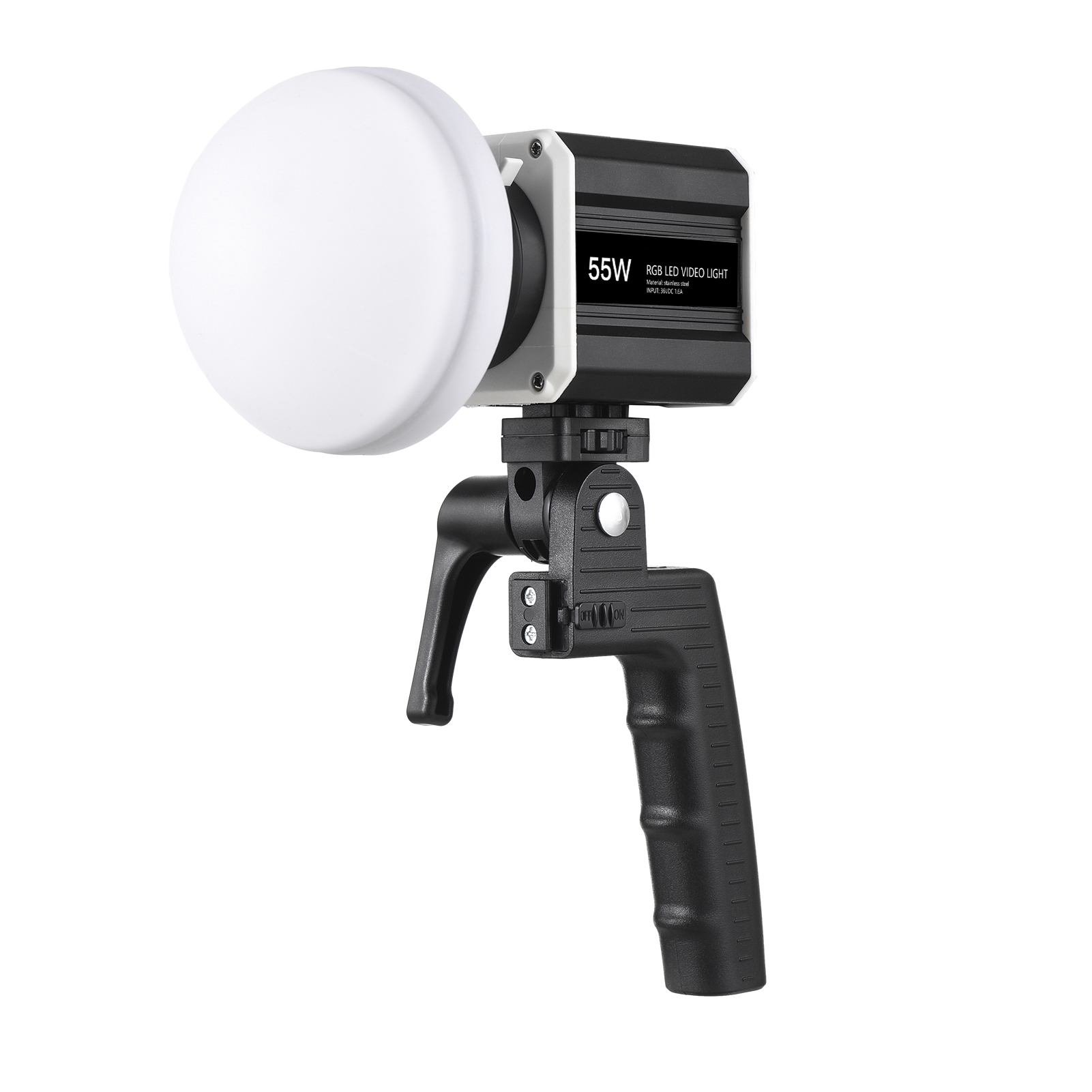 [通拓商品]Andoer 55W RGB补光灯 COB摄影灯 2800K-6800K 亮度可调节 两种供电方式  9种情景光效 配反光罩 手持支架 遥控器（出货不带电池）100-240V 英规