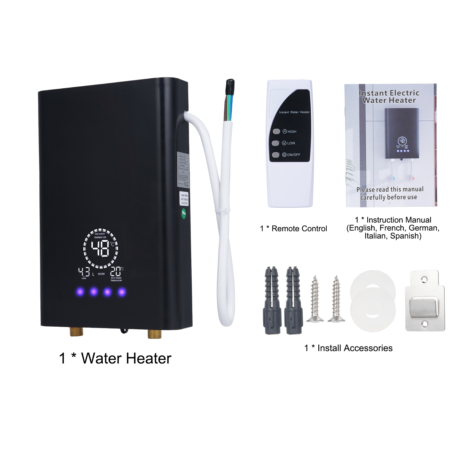 [通拓商品]220V 8500W 语音热水器  即热式热水器