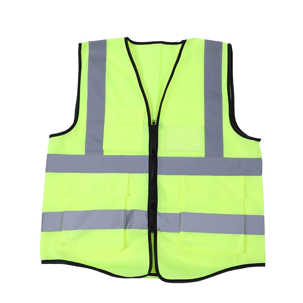 反光背心马甲可印字骑行反光安全服道路交通环卫反光衣荧光衣(荧光绿)
