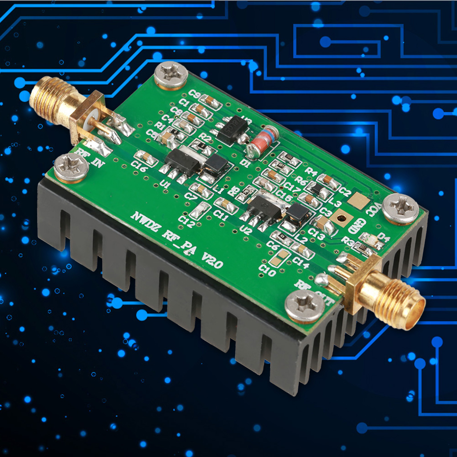 Amplificateur Puissance RF 3W Large Bande 2MHz-700MHz - Carte Amplificateur Audio RF