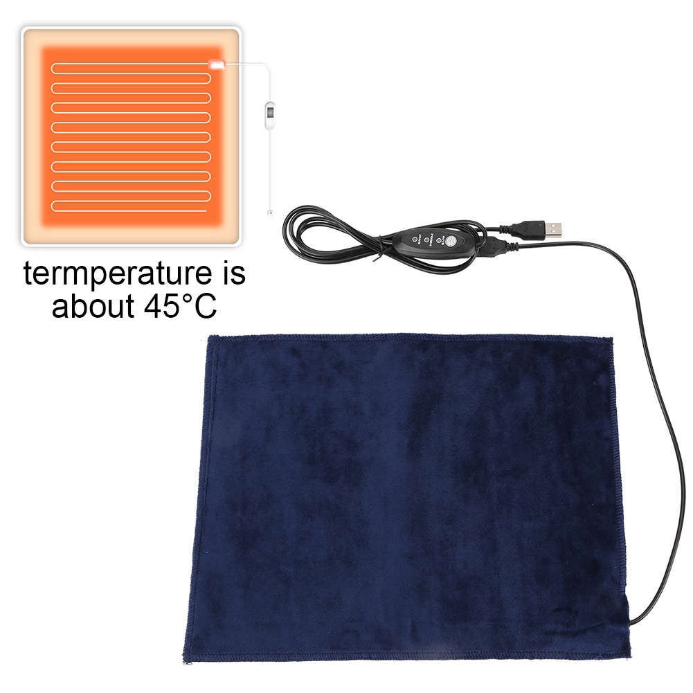 Title 1, 24x30cm 5V 2A USB Electric Cloth Heater Pad Hea...