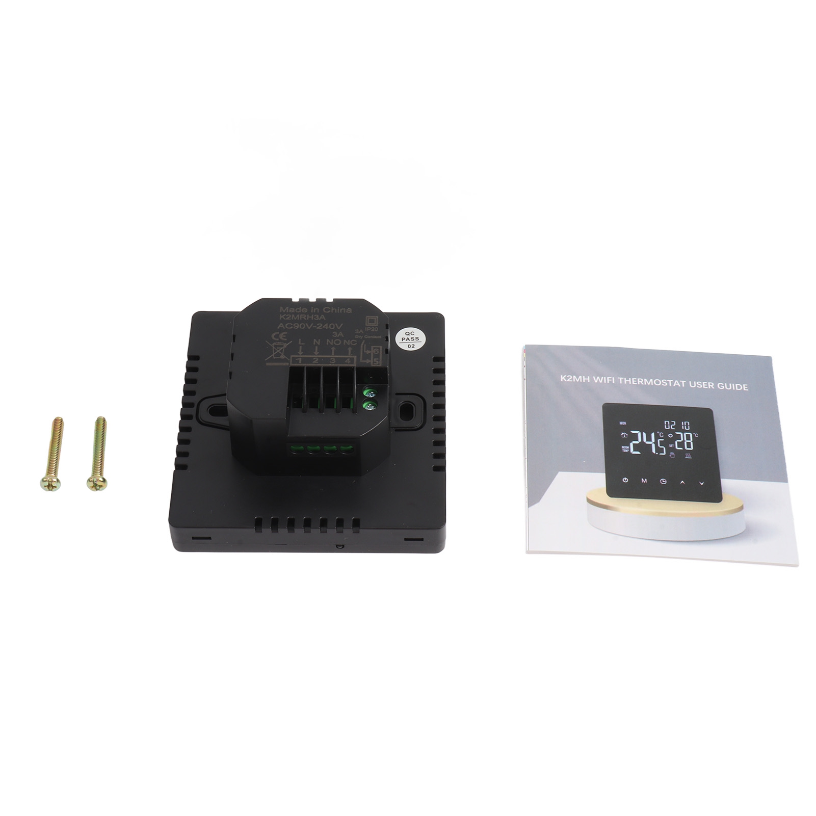 Termostato de calefacción inteligente, controlador de temperatura Digital, Pantalla táctil LCD, anticongelante termostato de calentamiento de Agua Programmable Semanal para el hogar, La Escuela, El termostato DE LA Caldera - details 2