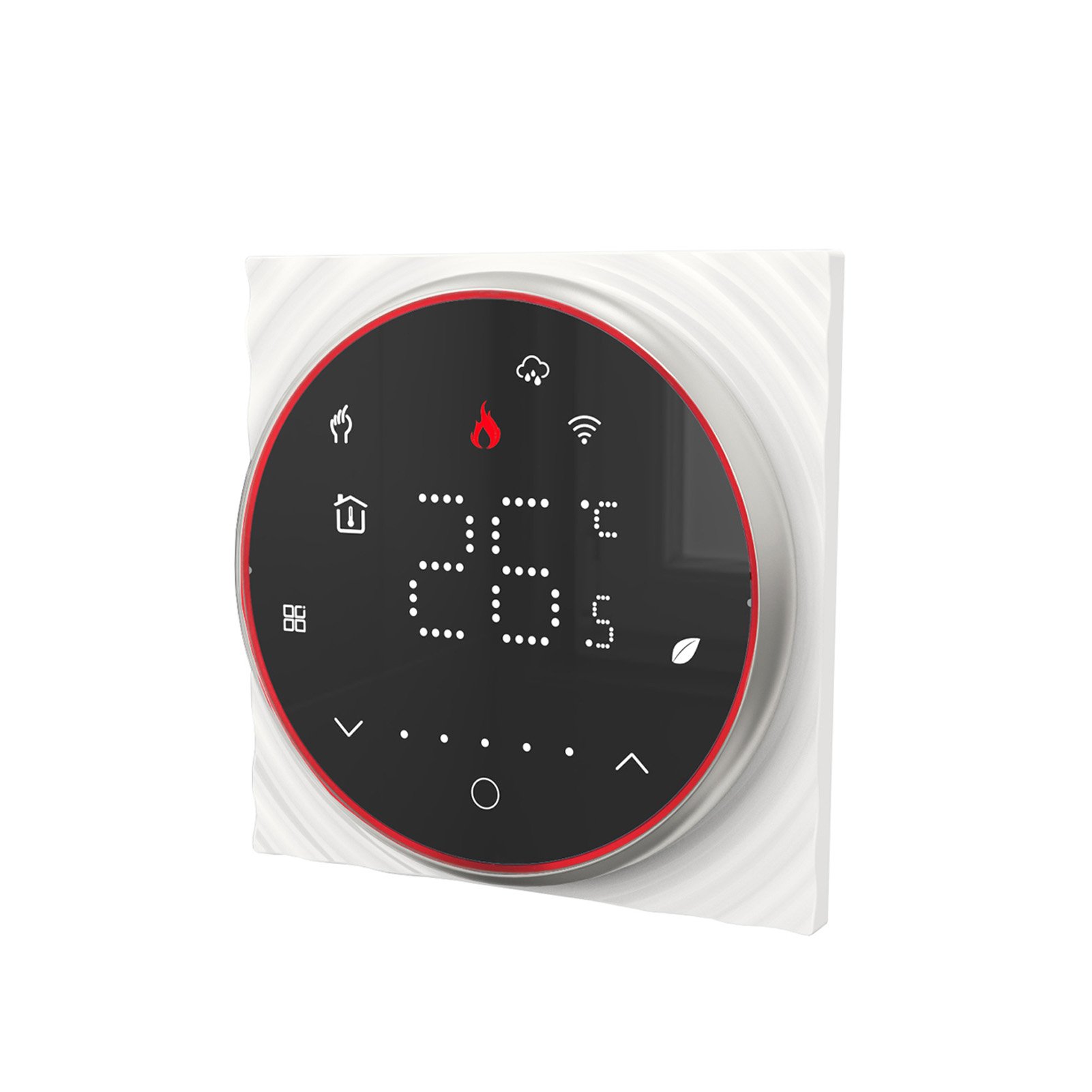 BHT-6001可变灯光智能温控器 5A水采 WiFi全触控智能温控器 智能温控器 手动模式/可编程模式 Tuya APP语音控制智能温控面板空调地板温控器开关 温度控制器 黑色