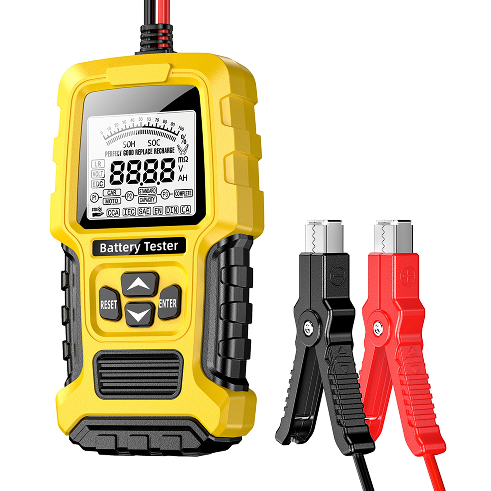 [通拓商品]FOXSUR汽车蓄电池检测仪 摩托车电瓶12v24v电瓶寿命容量内阻测试仪 红色