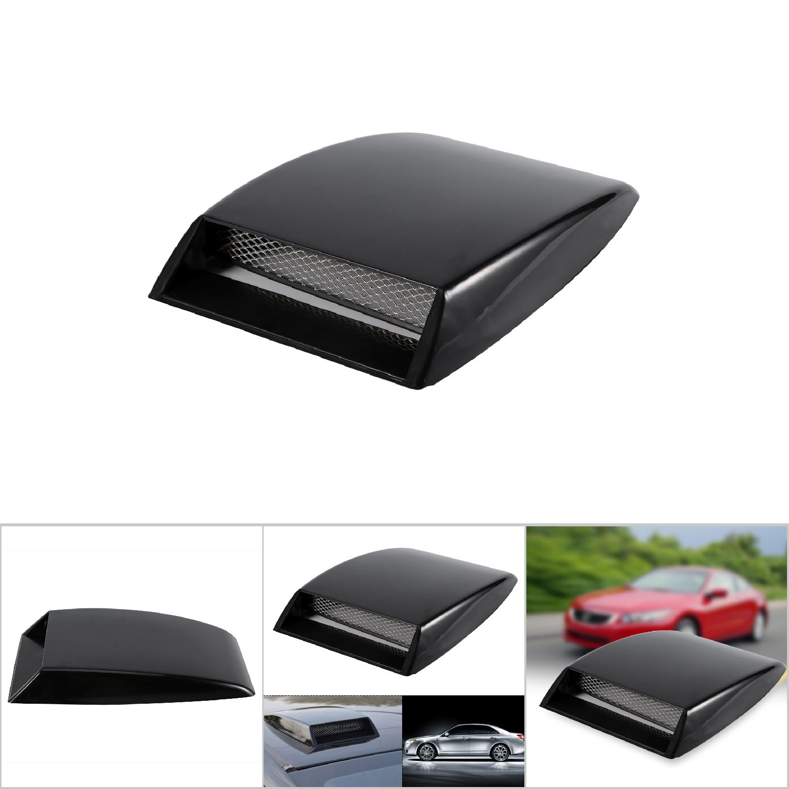 Évents De Capot Universels En ABS Pour Voiture - Grille D'Aération De Capot, Style Sportif (Noir)