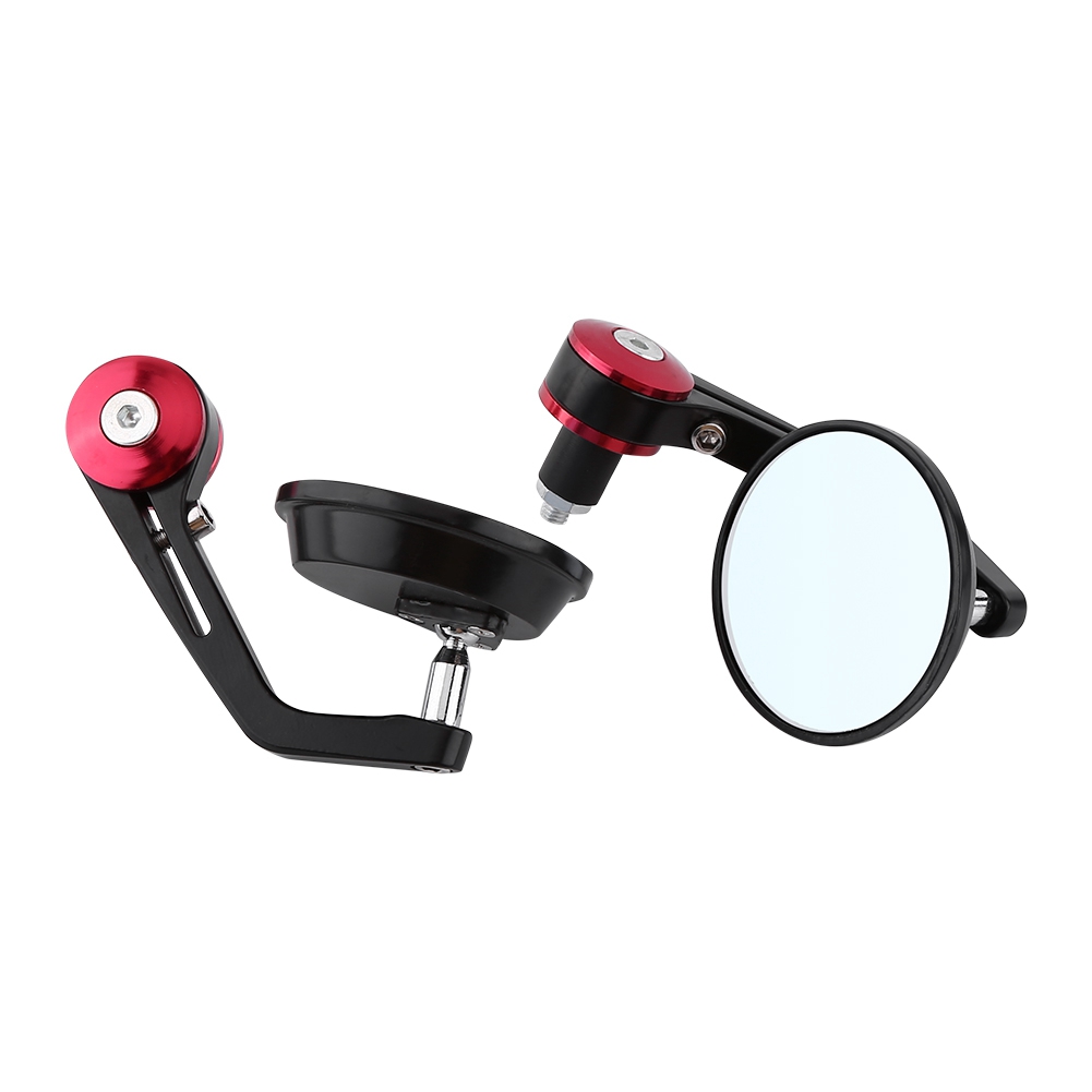 Gold 7/8” Handlebar End Side Mirrors – Pair – Adjustable Round For Motorcycles