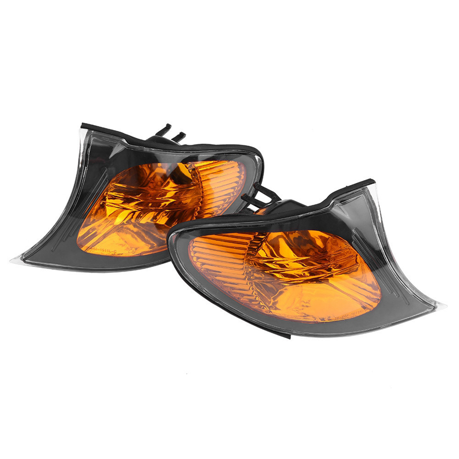 Paire De Couvercles De Clignotants Avant Pour BMW E46 Série 3 4 Portes 2002-2005 - Transparent, ABS